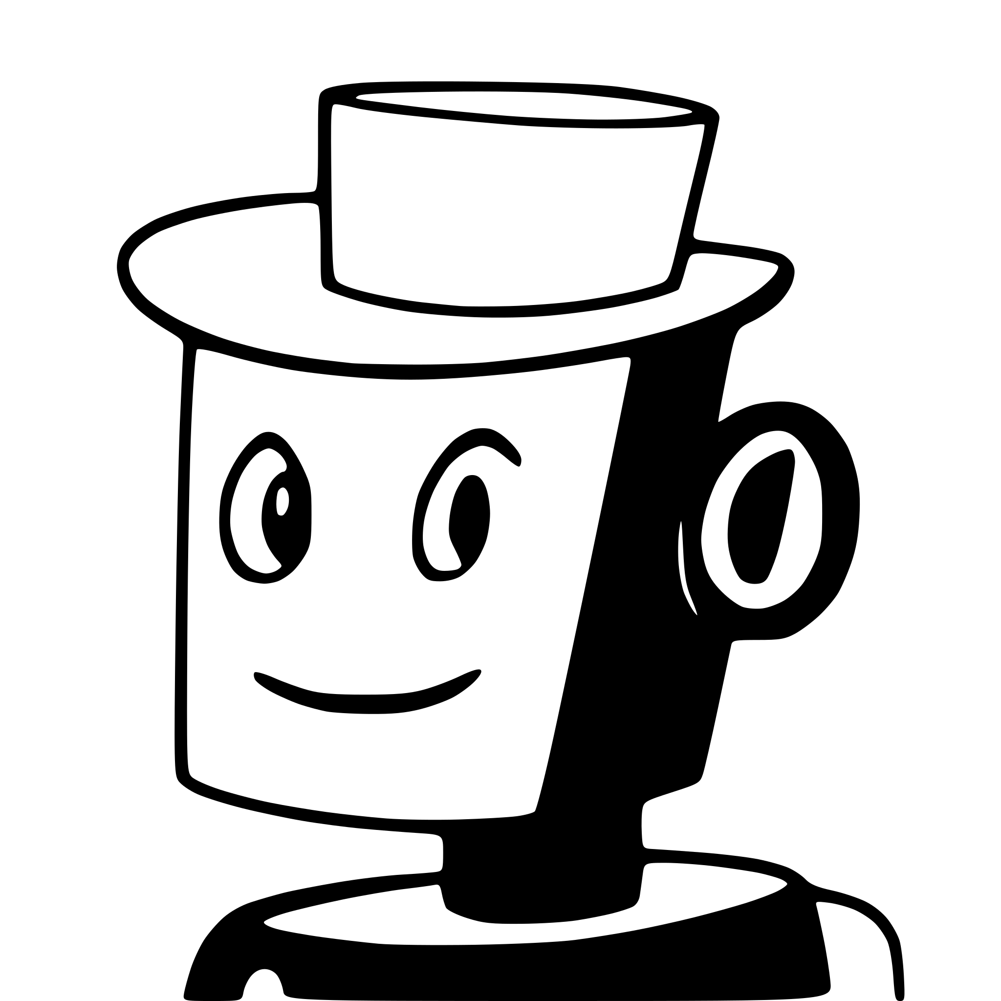 AI-generated SVG of a a smiling robot with a top hat to show that he is rich. Highly stylized.