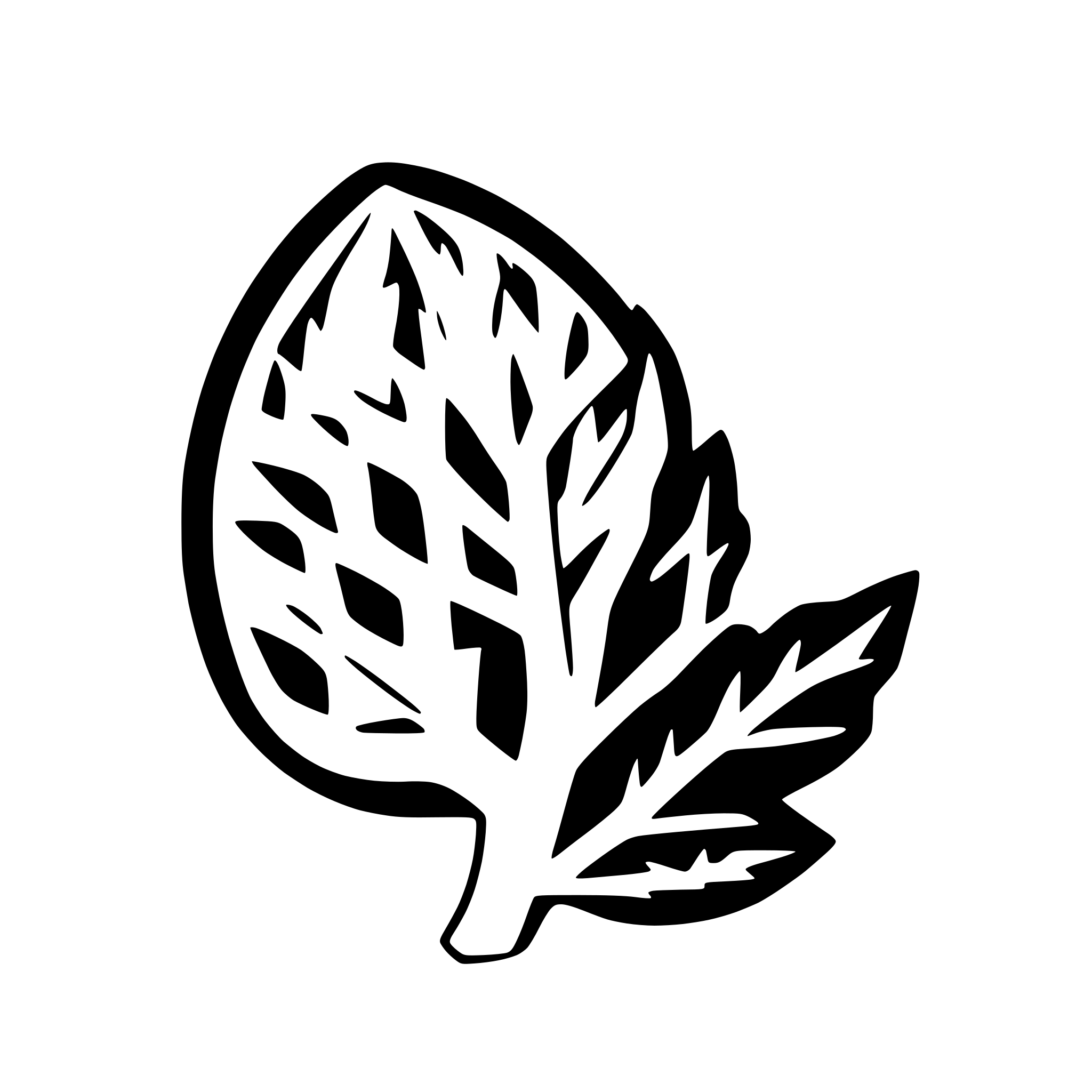 AI-generated SVG of a acorn with oak leaves