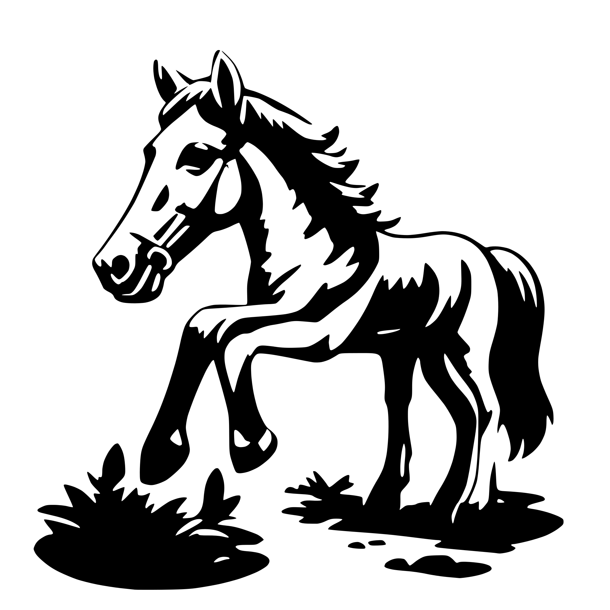 AI-generated SVG of 'colt'