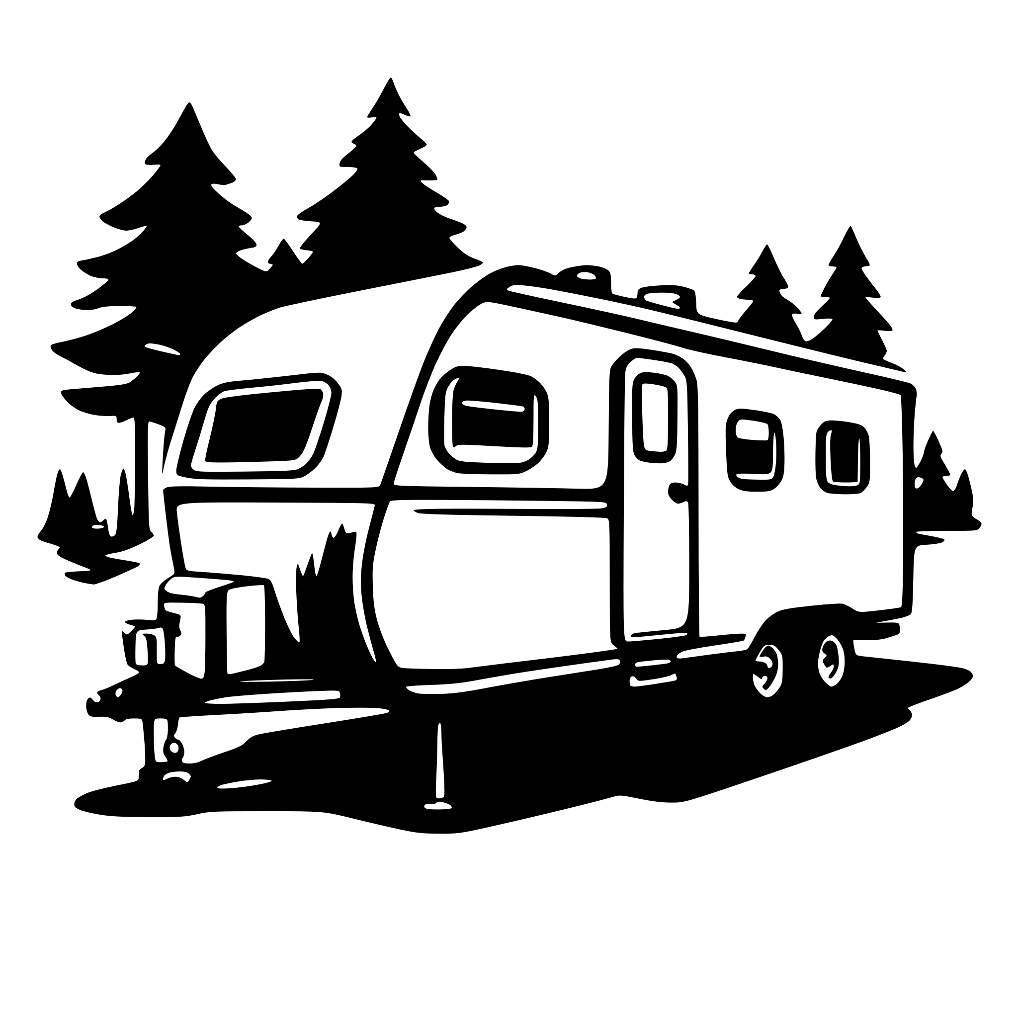 AI-generated SVG of 'RV Trailer'