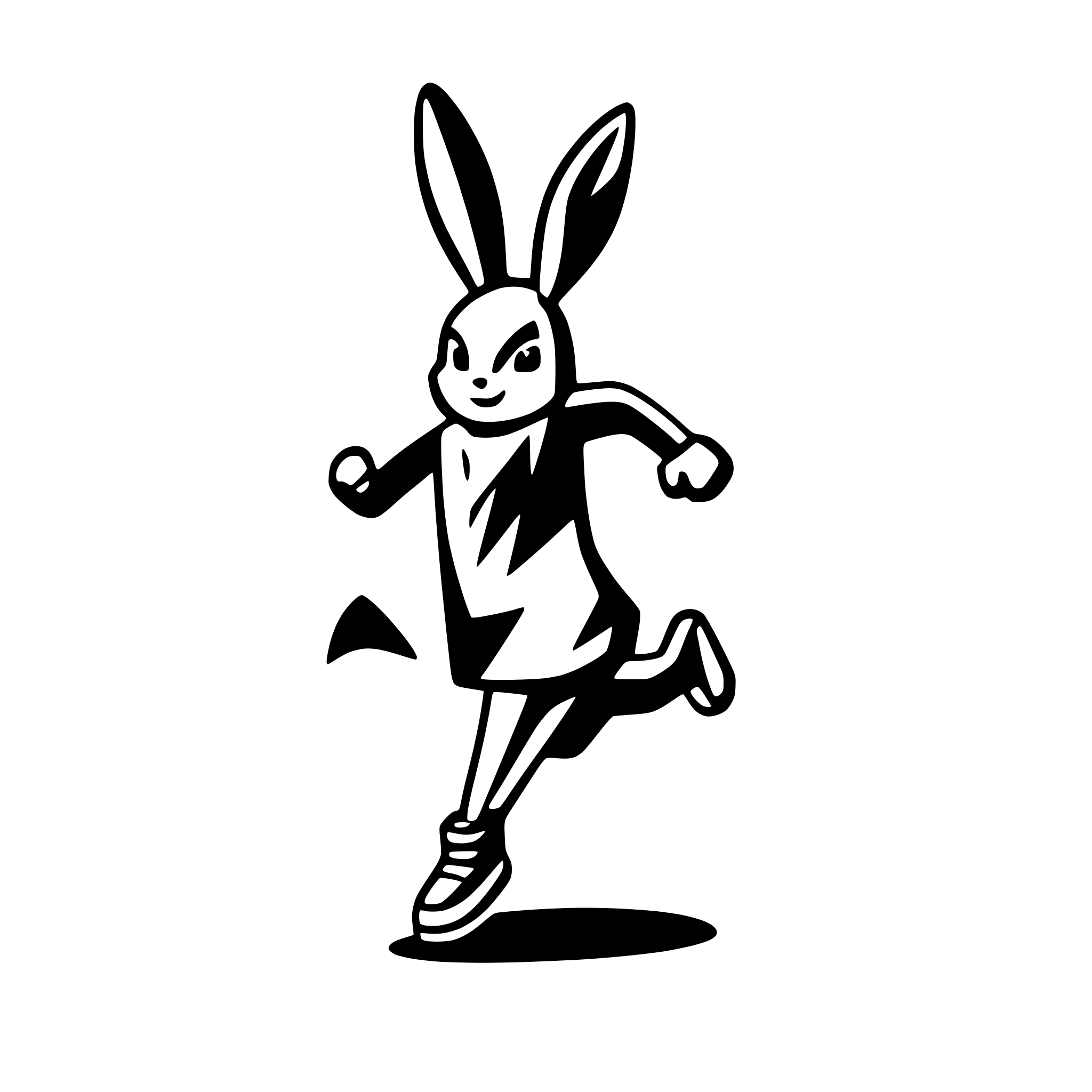 AI-generated SVG of a A rabbit running fast like a human, wearing sportswear and shoes AI-generated SVG of a A rabbit running fast like a human, wearing sportswear and shoes
