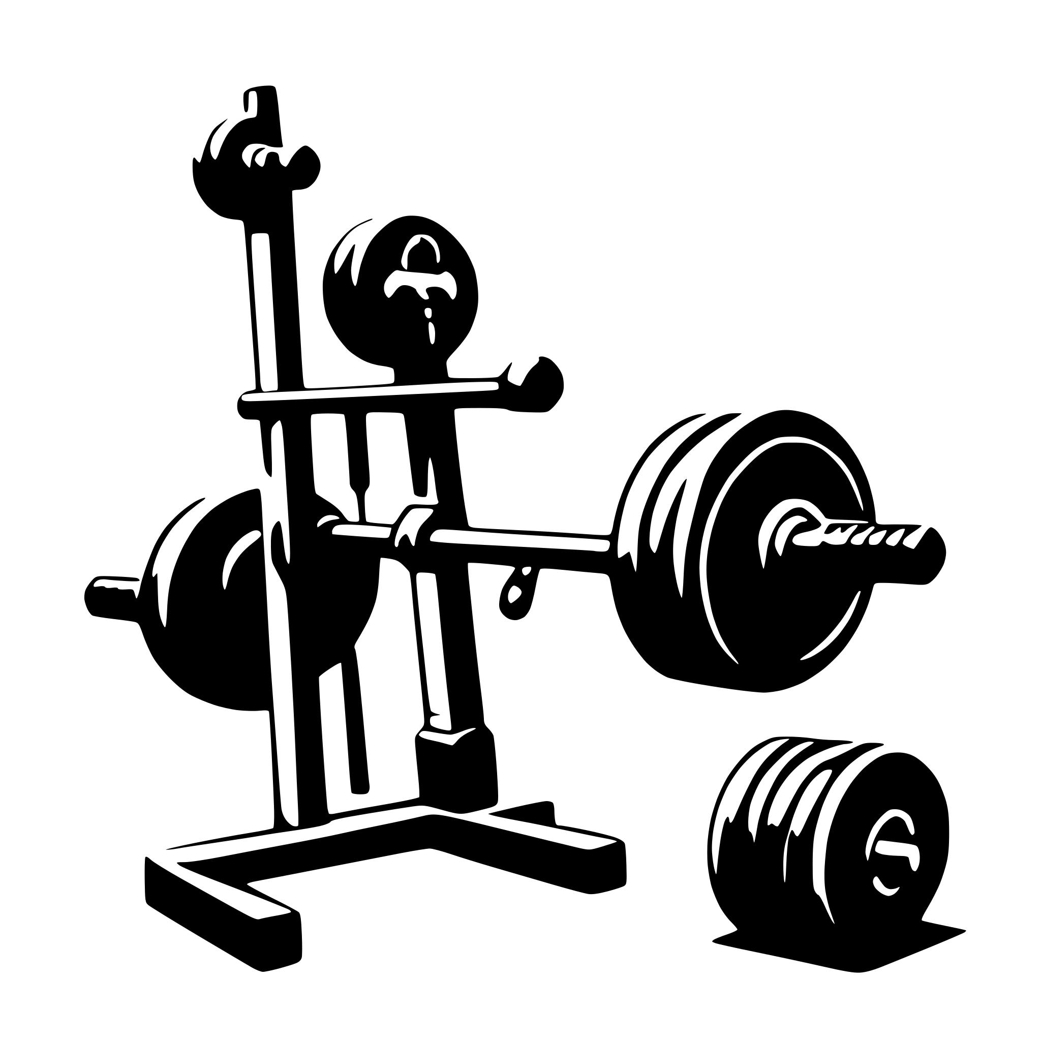 AI-generated SVG of a weights of gym