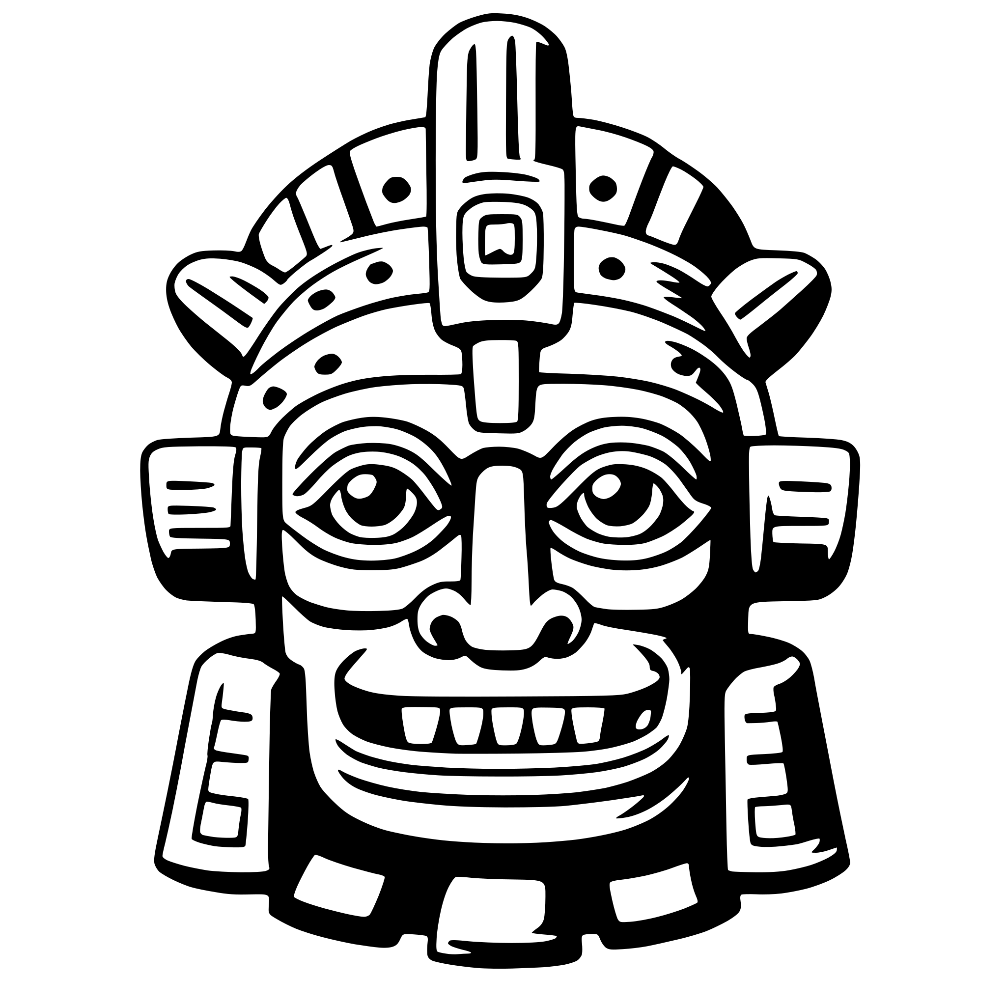 AI-generated SVG of 'tlaloc'
