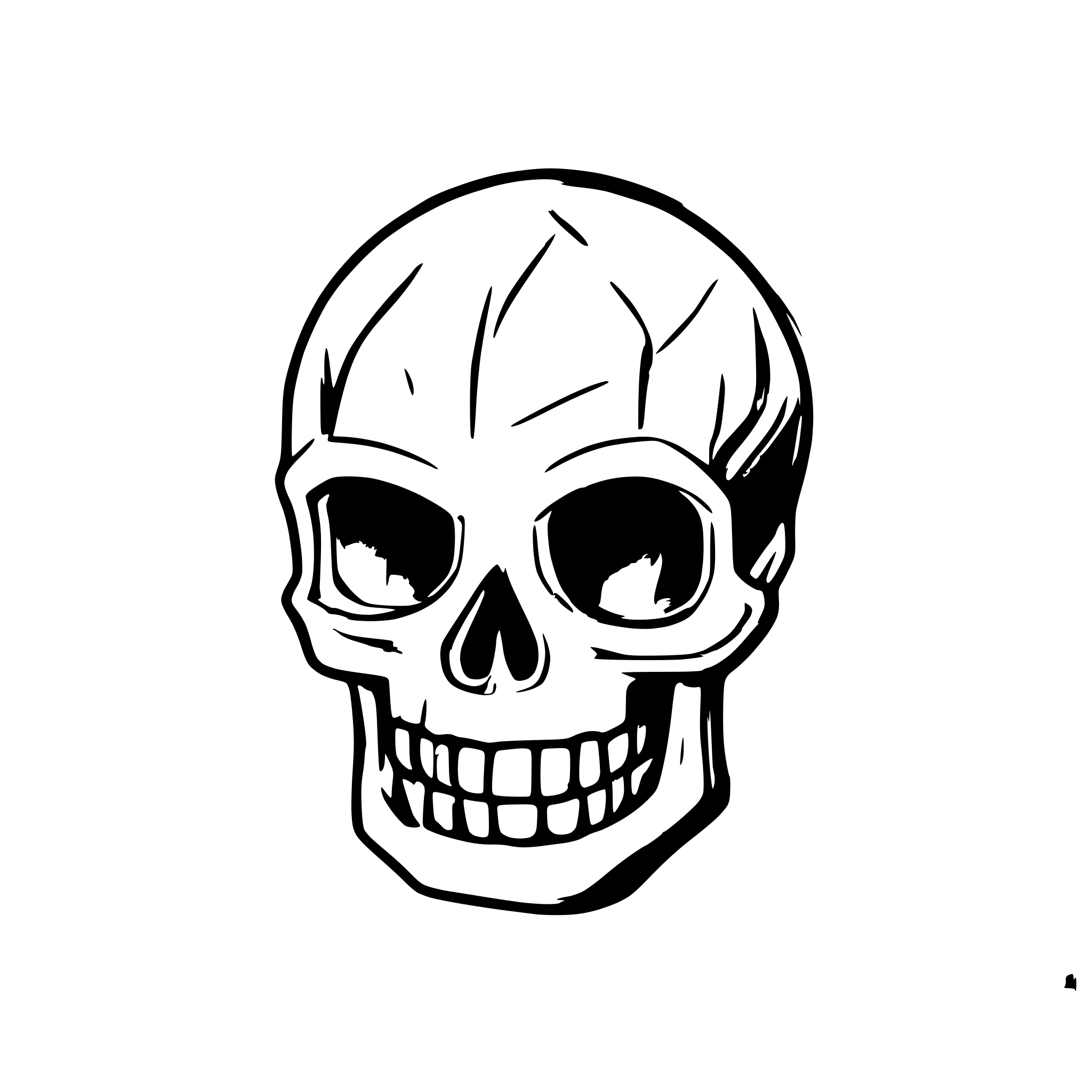 AI-generated SVG of a skull