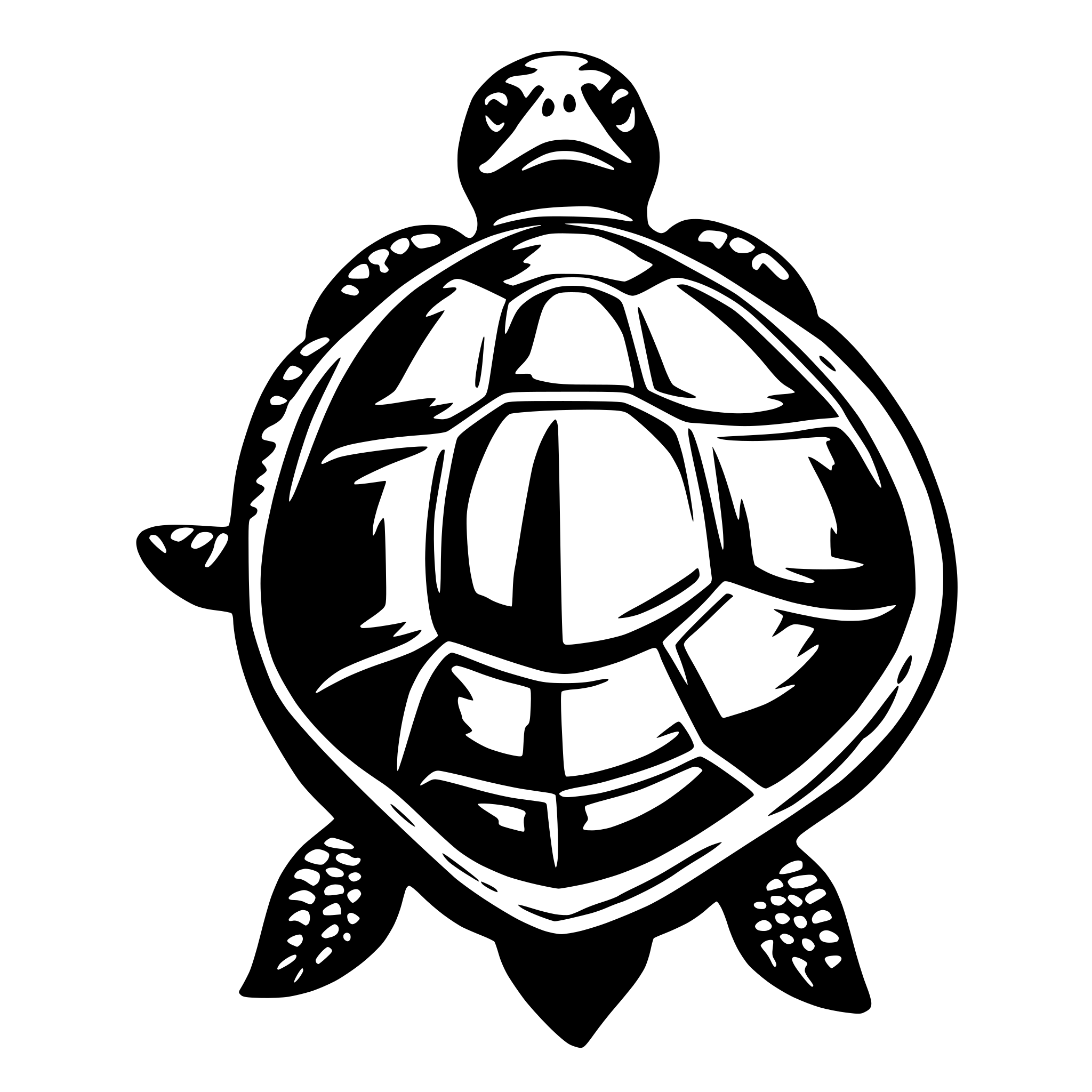 AI-generated SVG of 'turtle shell'