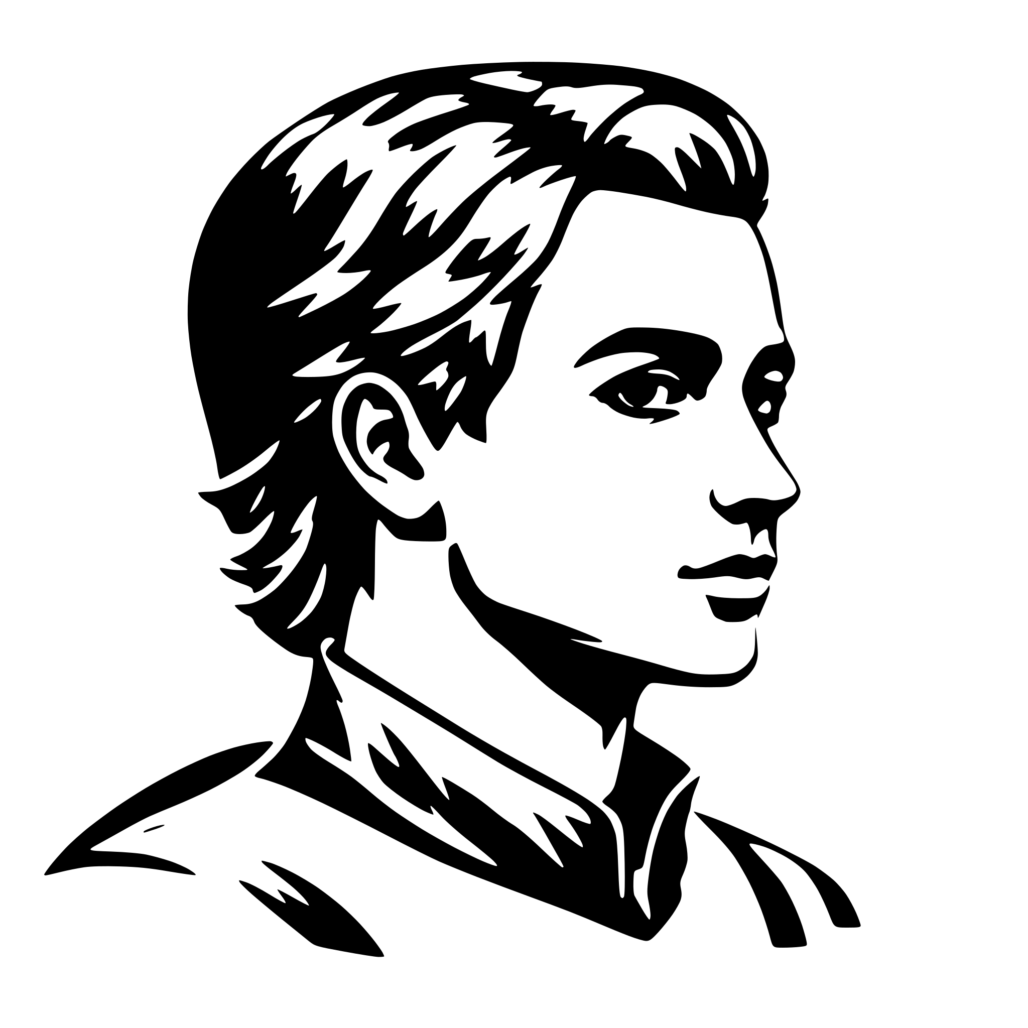 AI-generated SVG of 'young man haircut'