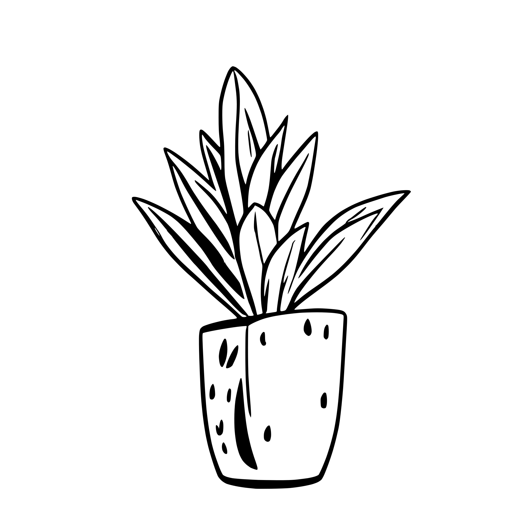 AI-generated SVG of 'aloe plant'