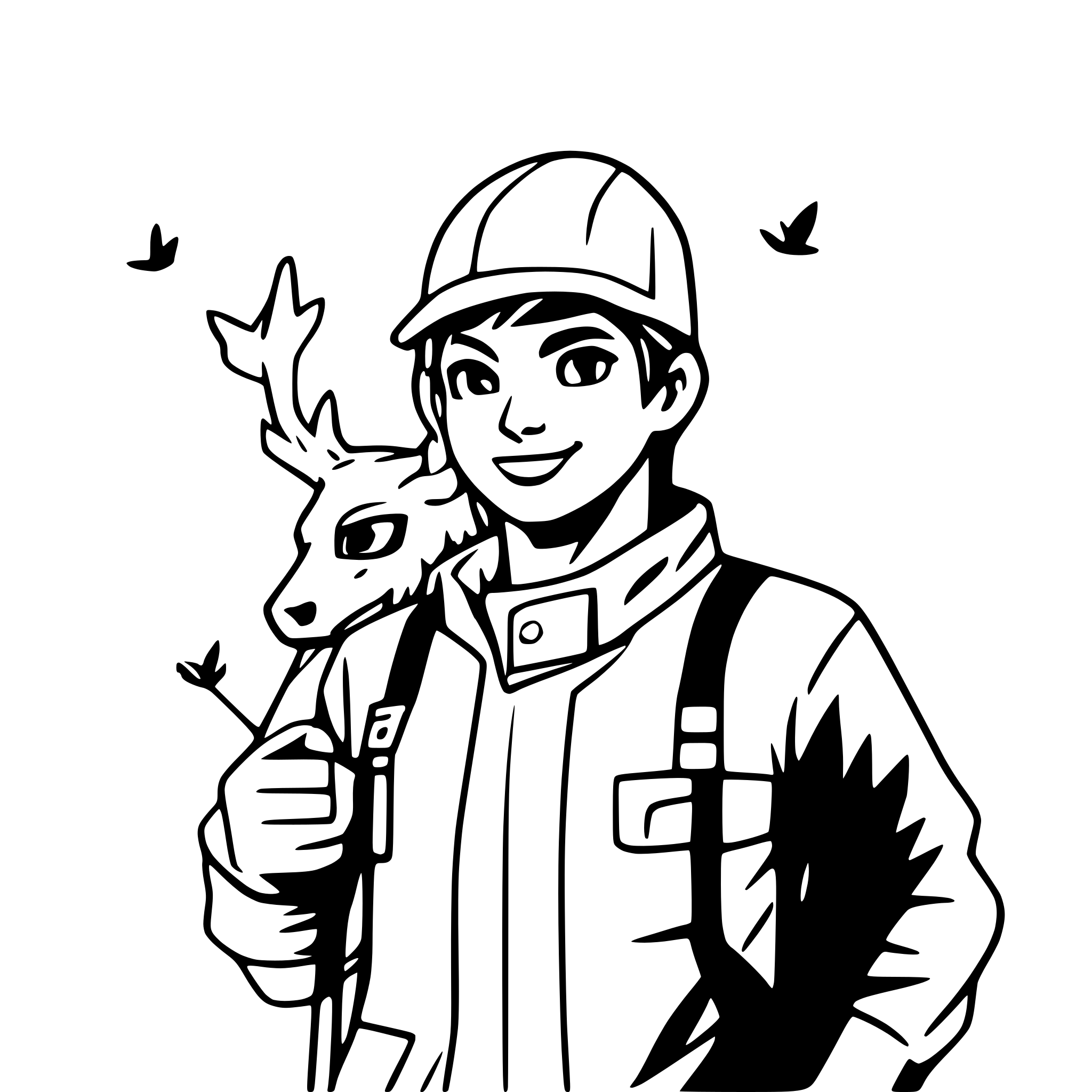 AI-generated SVG of a Electrician that likes to hunt deer ducks and hogs