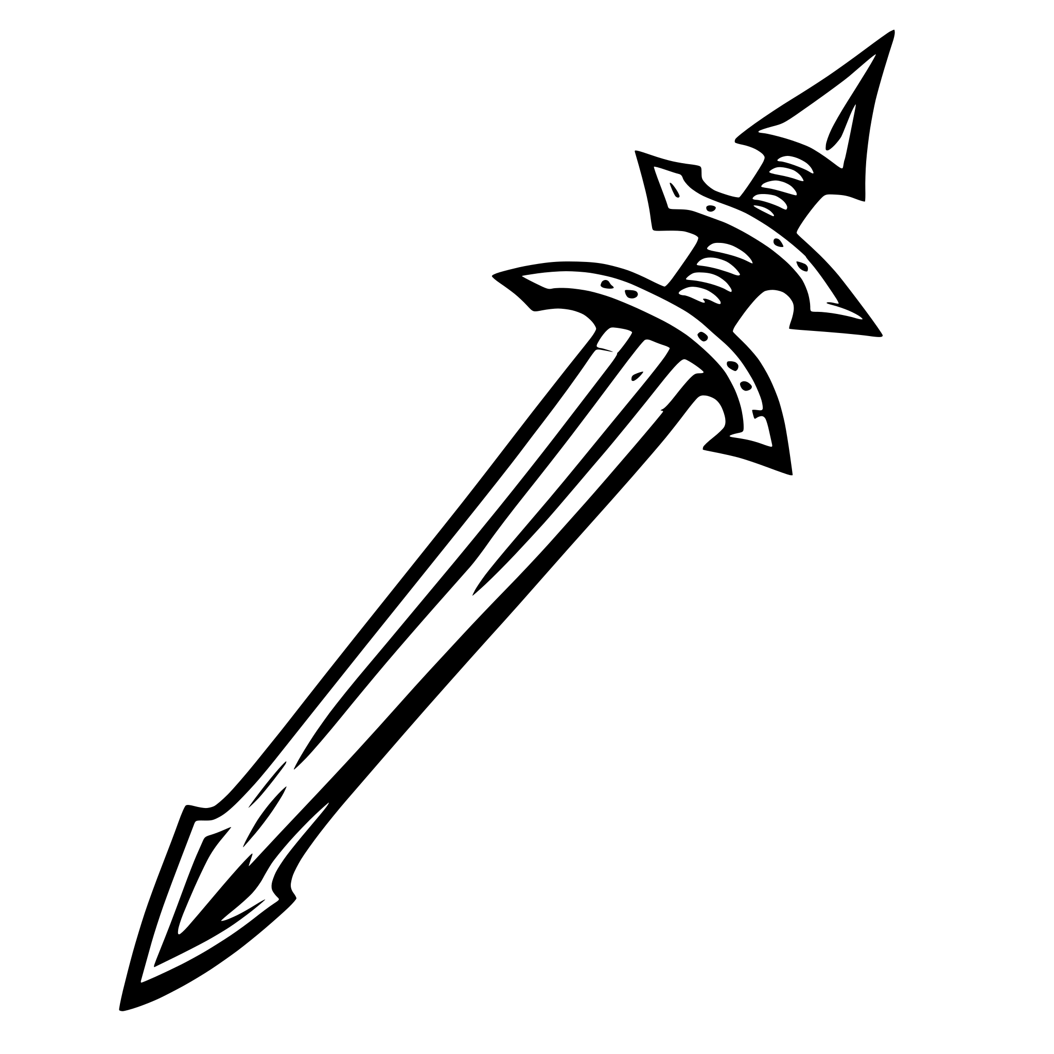 AI-generated SVG of 'arrow shape sword'