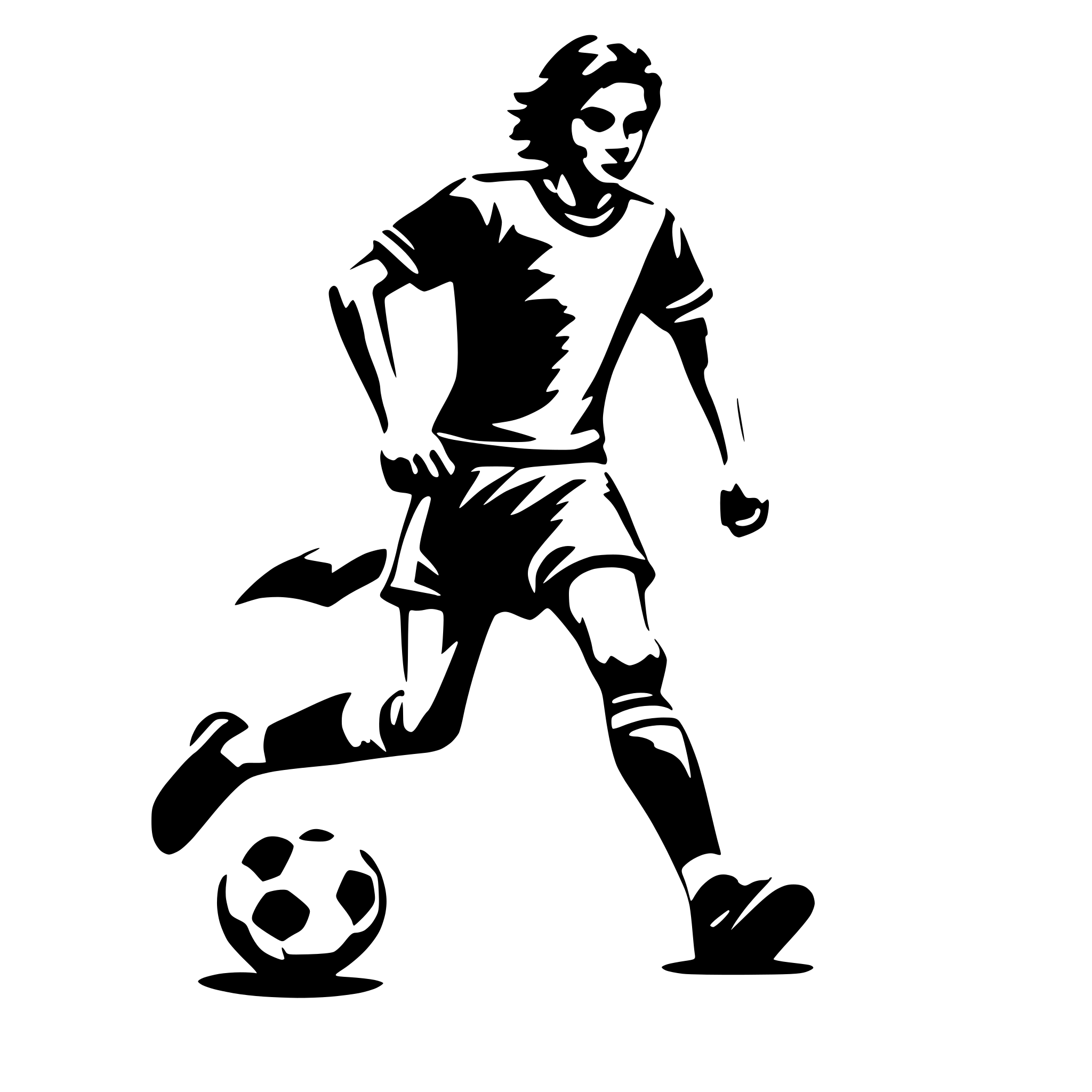 AI-generated SVG of a soccer player