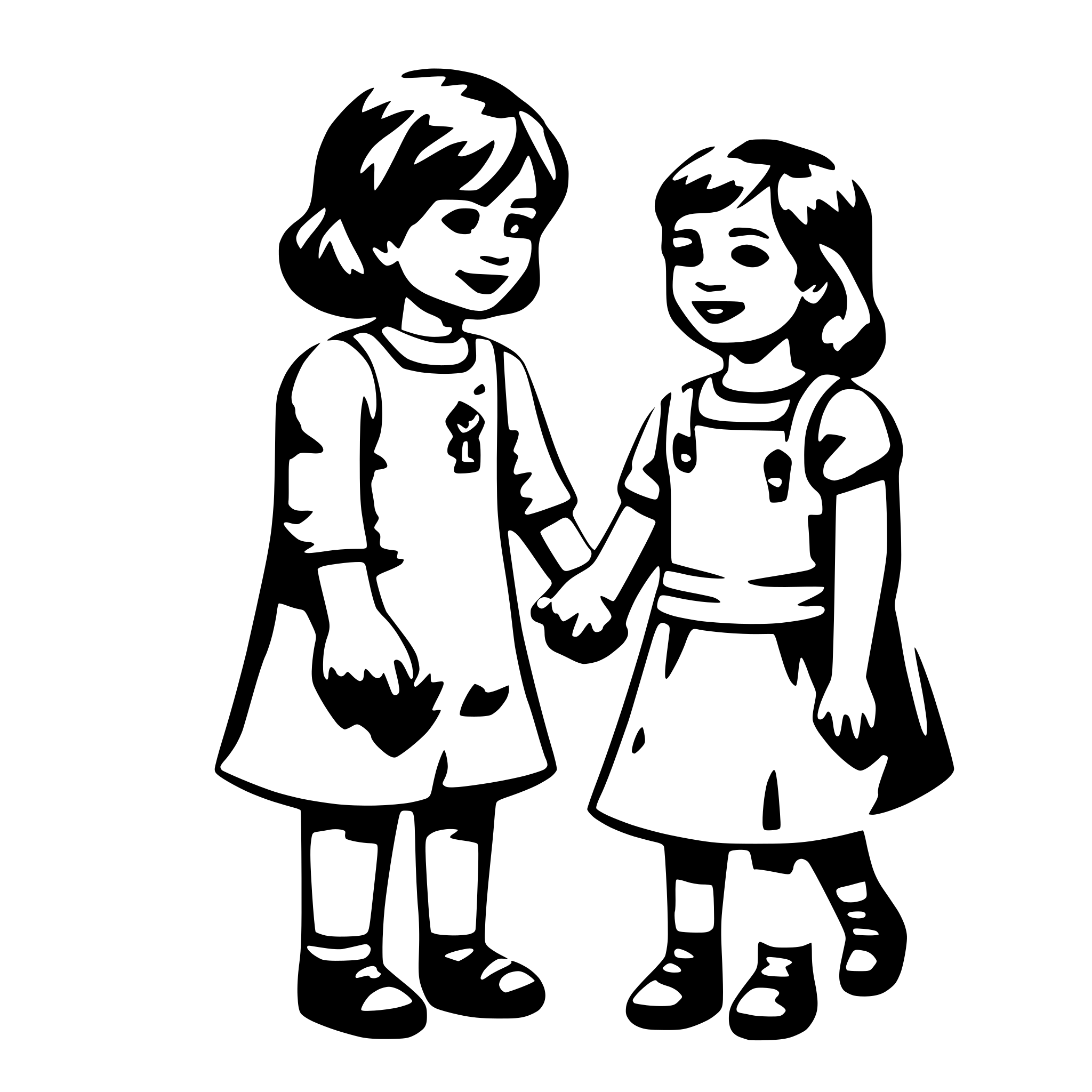 AI-generated SVG of a an educator with toddlers holding hands AI-generated SVG of a an educator with toddlers holding hands