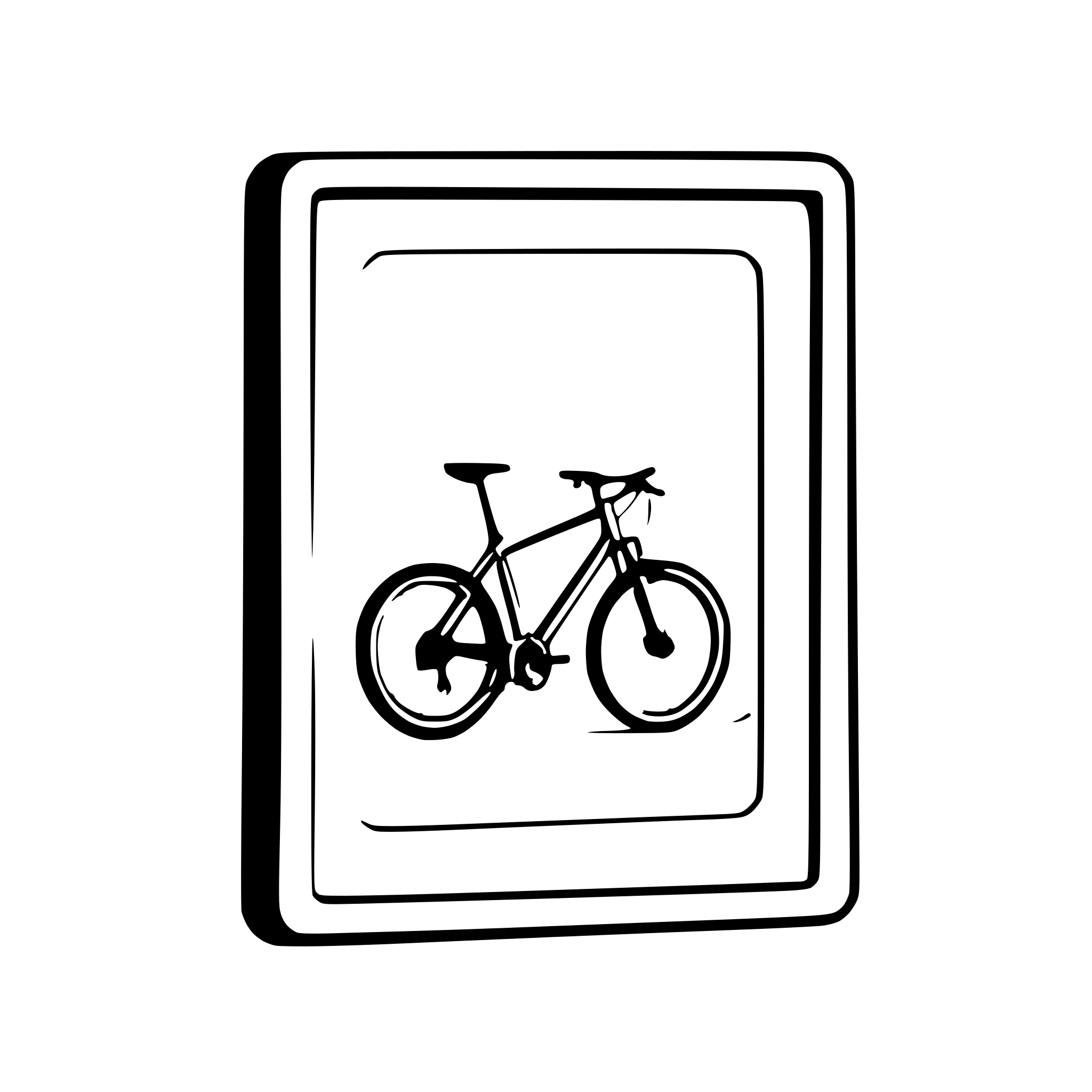 AI-generated SVG of a mountainbike sticking out of a picture frame