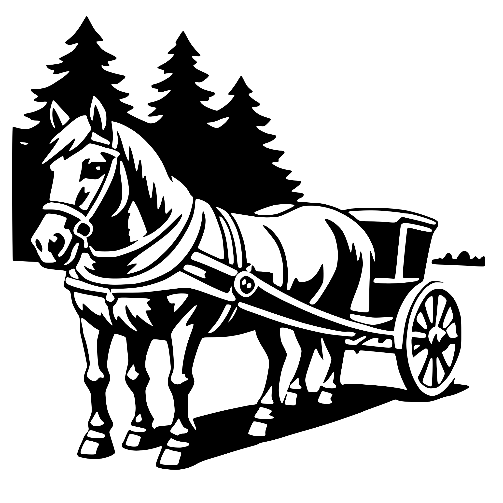 AI-generated SVG of 'horse-drawn carriage'