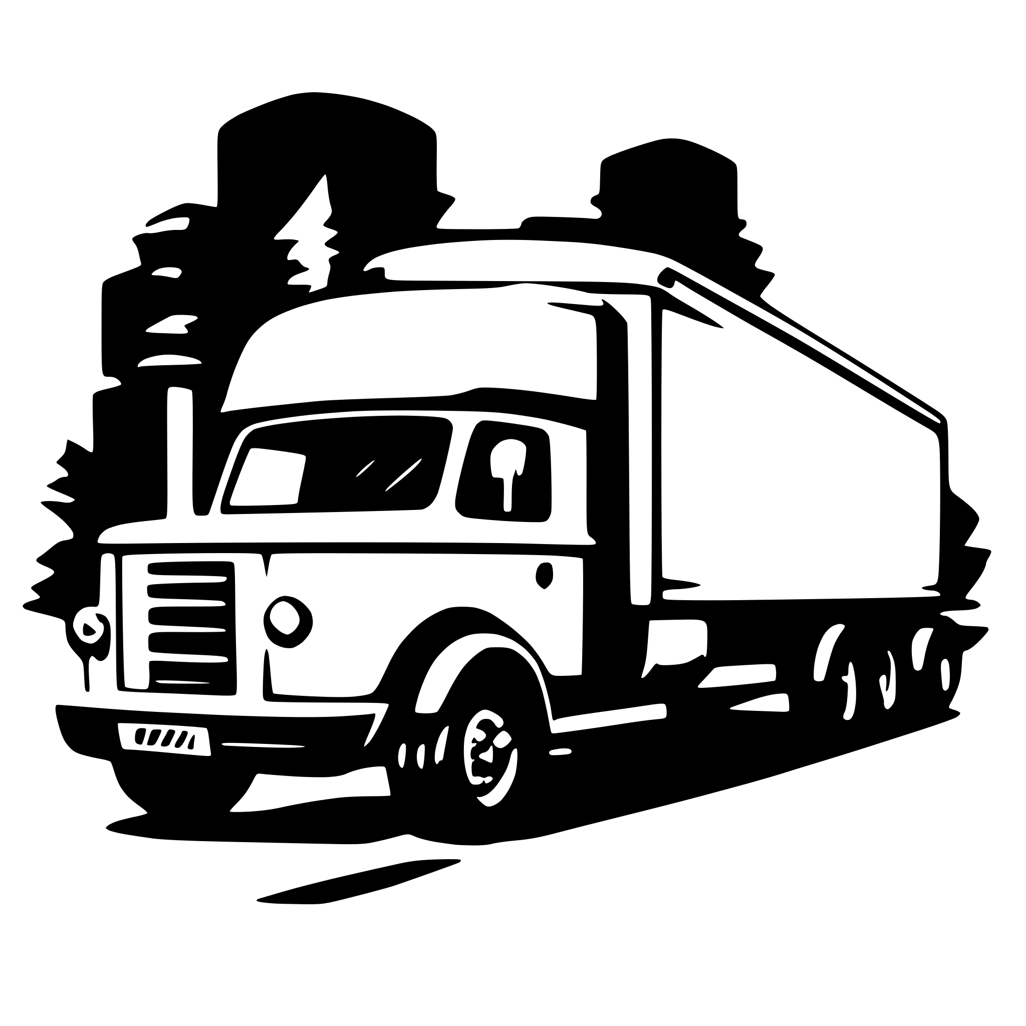 AI-generated SVG of 'Truck with trailer'