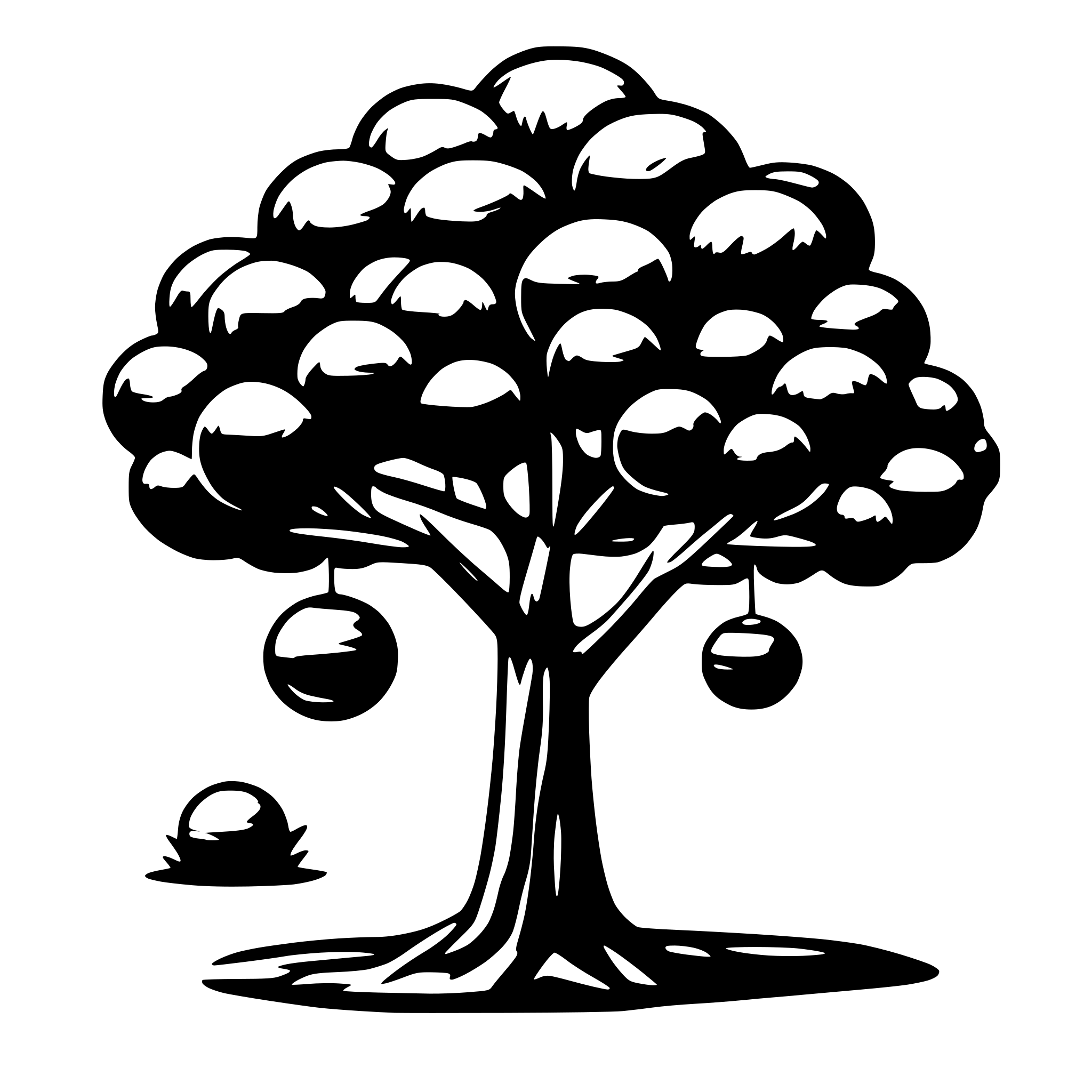 AI-generated SVG of a tannebaum mit kugeln