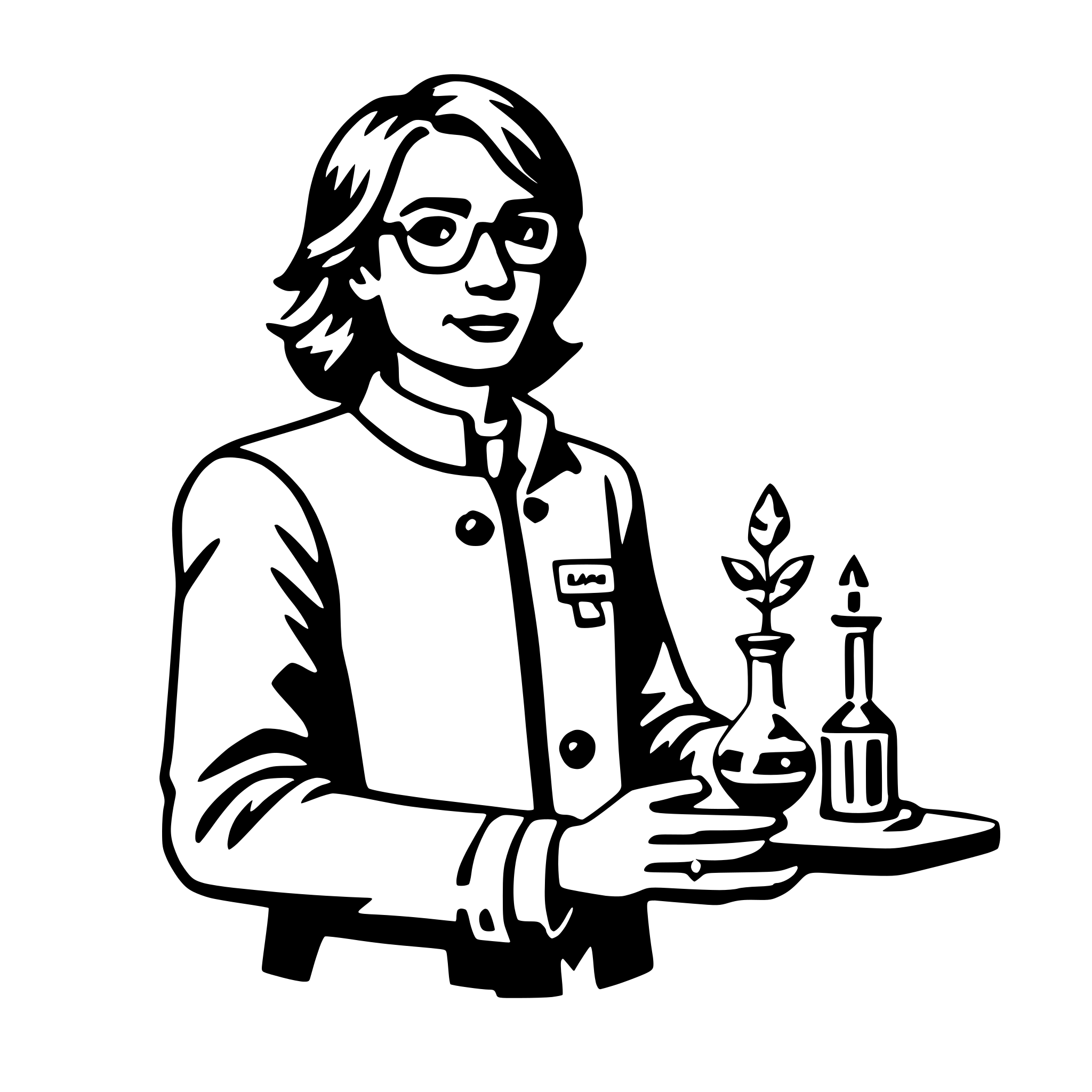 AI-generated SVG of 'research scientist'