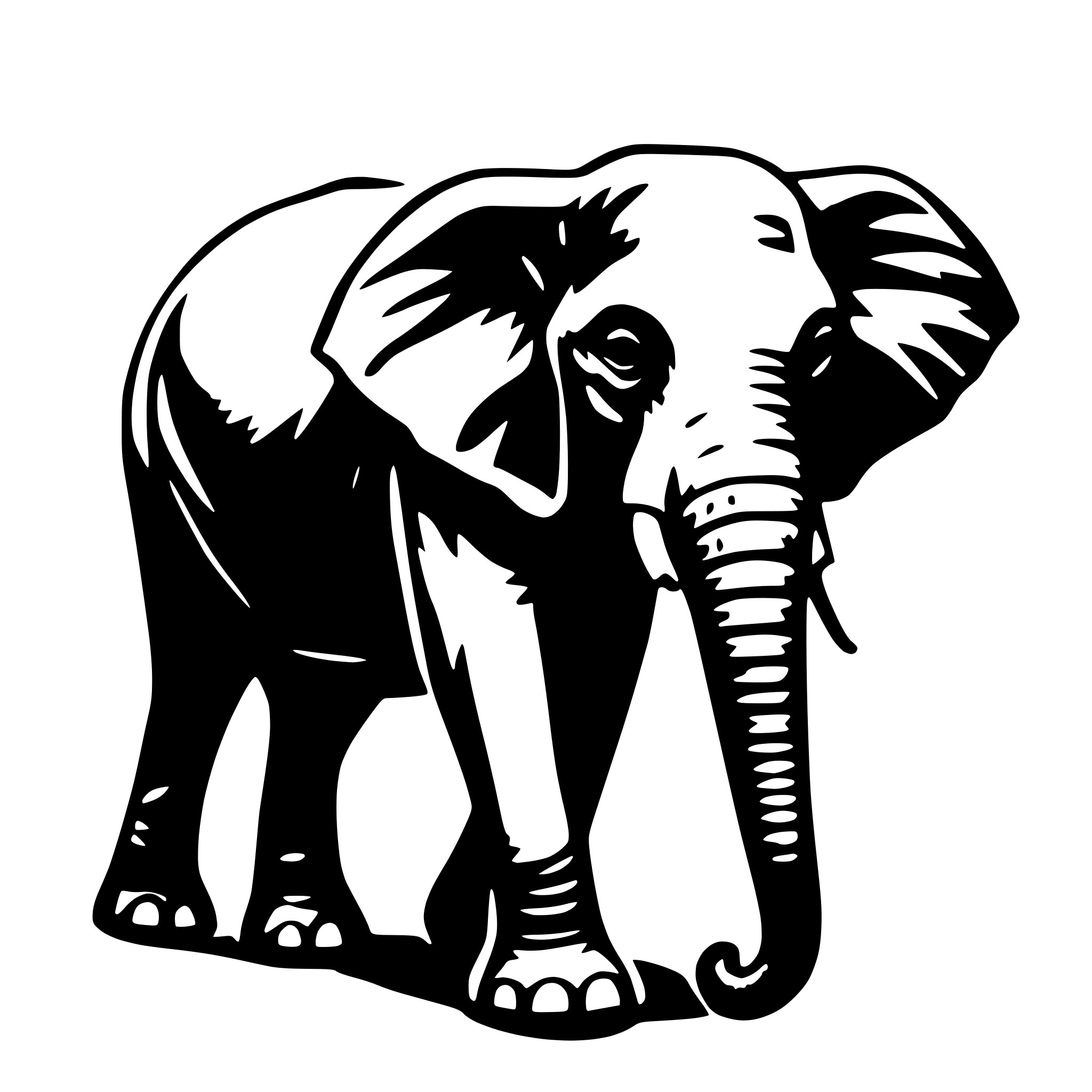 AI-generated SVG of a elephant