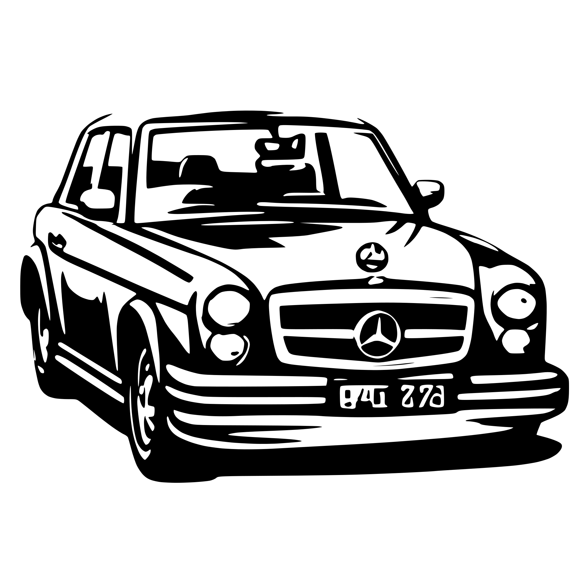 AI-generated SVG of 'mercedes benz stern'