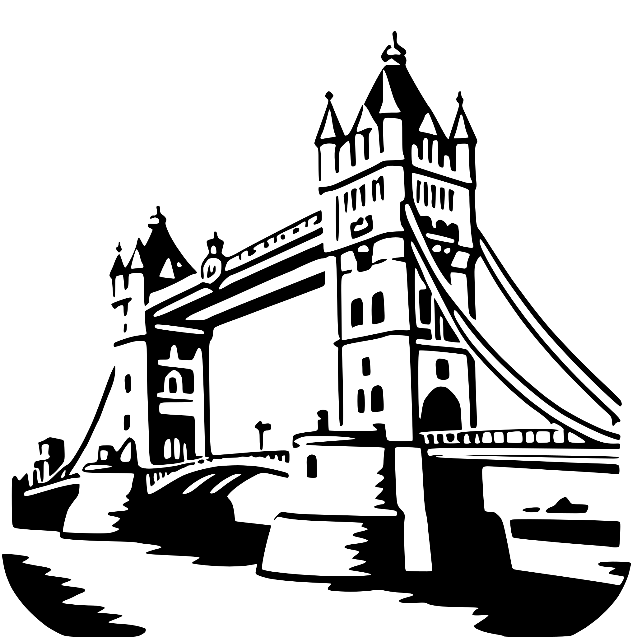 AI-generated SVG of 'tower bridge'
