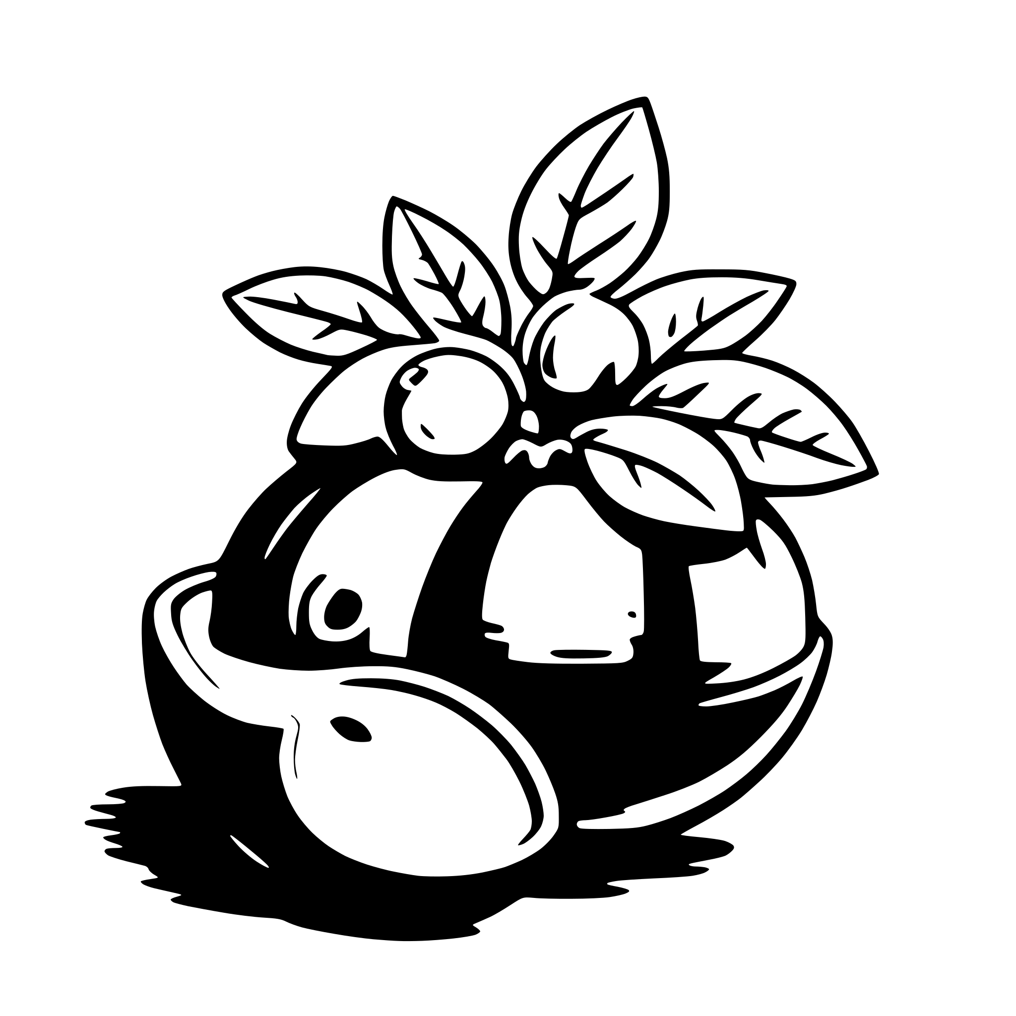 AI-generated SVG of a mangosteen