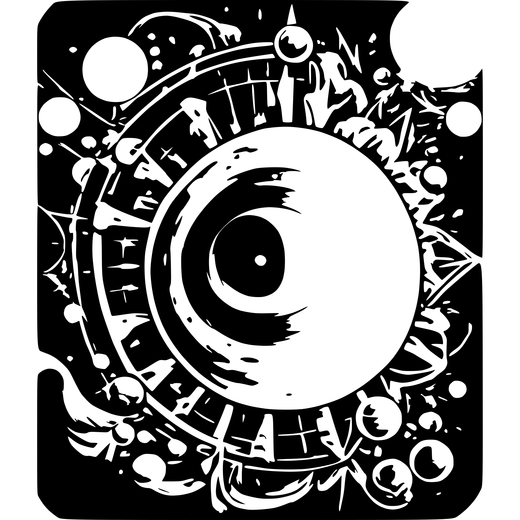 AI-generated SVG of a solar system