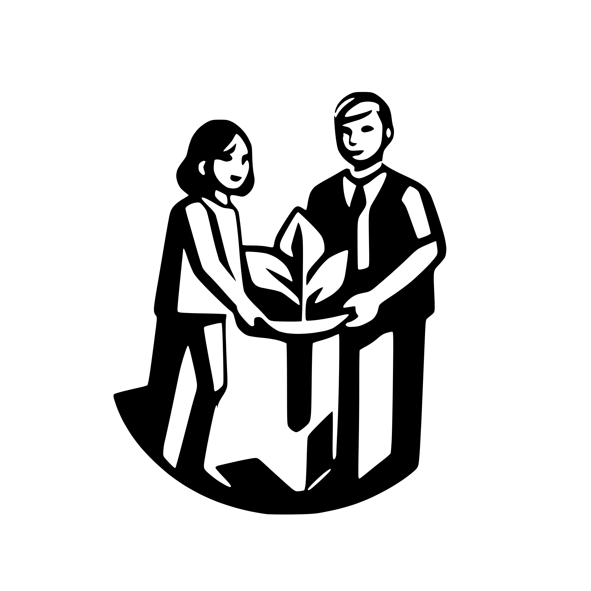 AI-generated SVG of 'two people working together'
