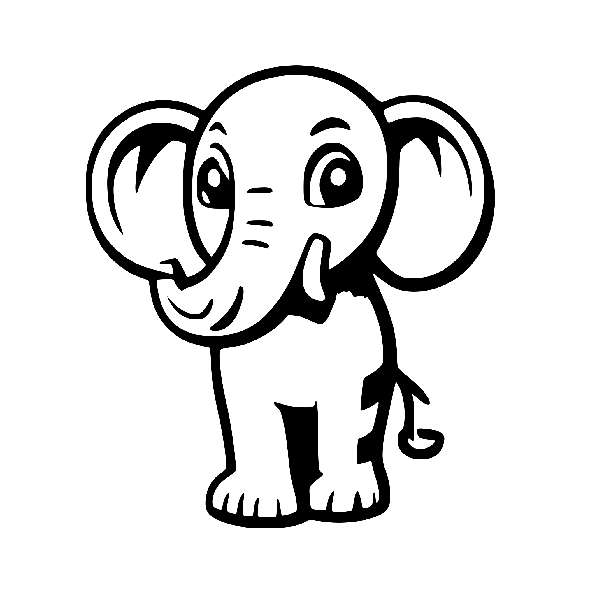 AI-generated SVG of a elephant