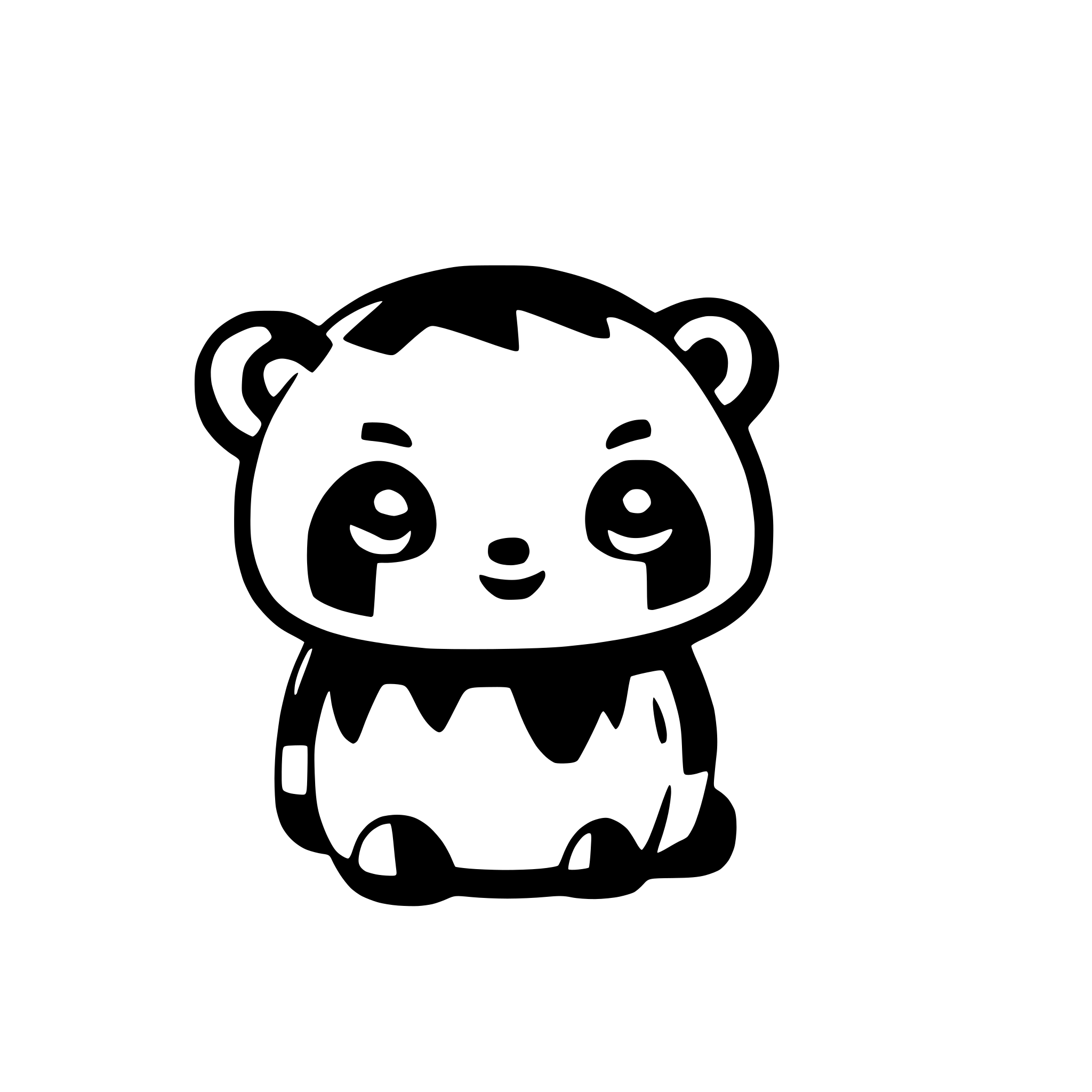 AI-generated SVG of a cute panda