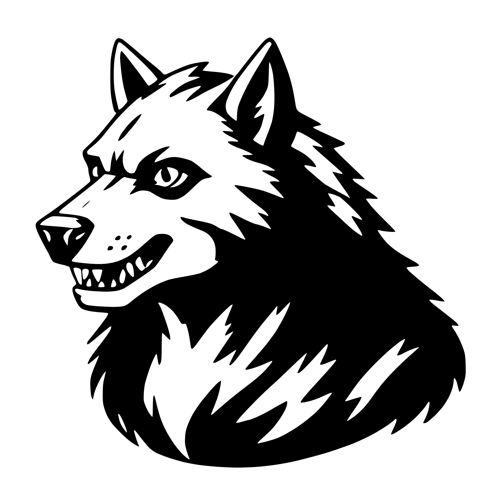 AI-generated SVG of a werewolf