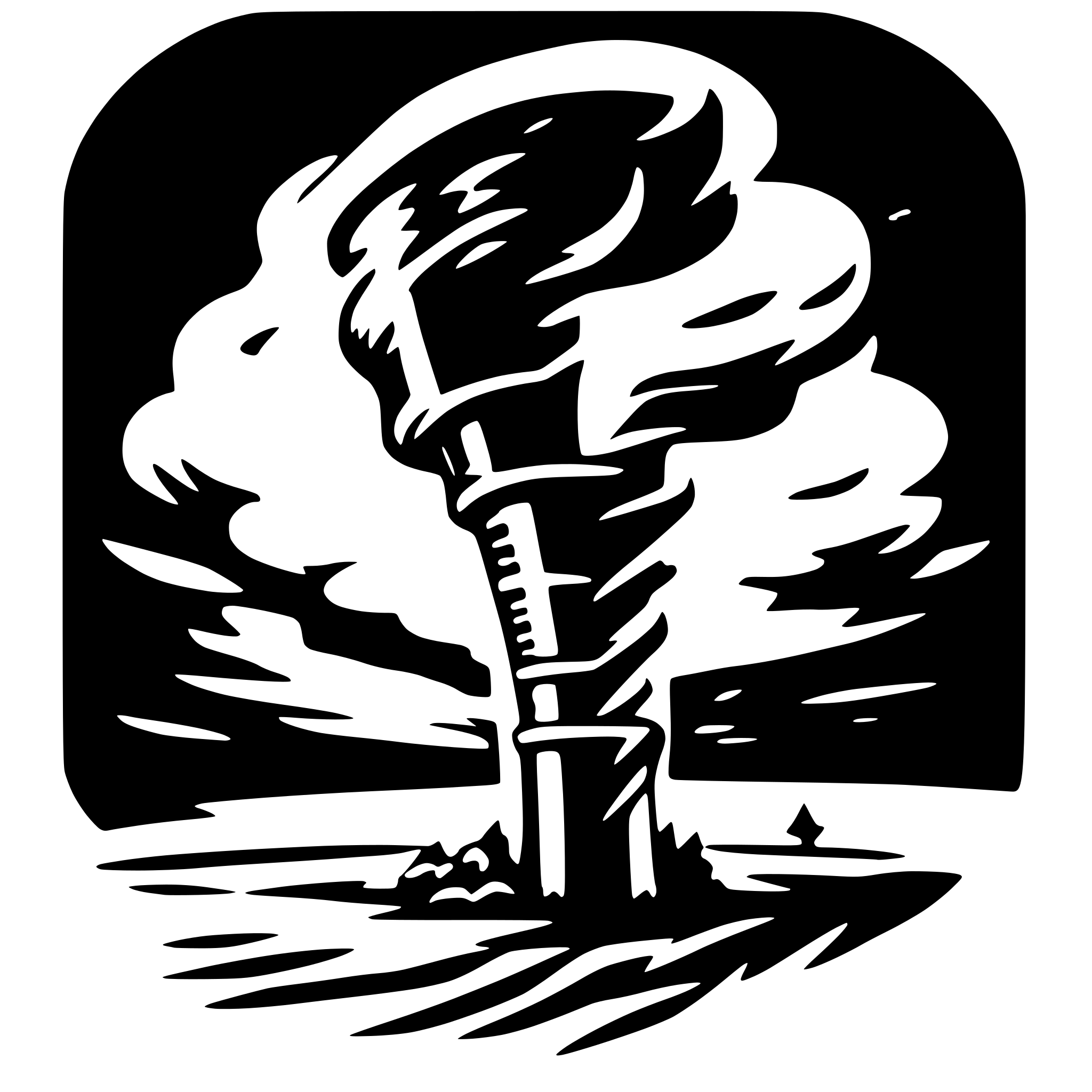 AI-generated SVG of a a stylish tornado logo