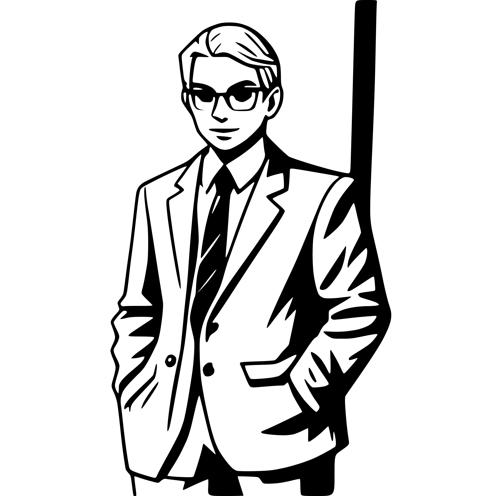 AI-generated SVG of a a frustrated business man