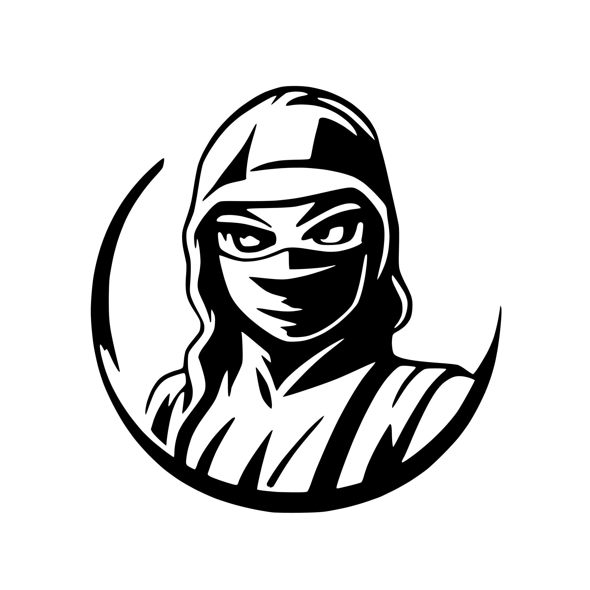 AI-generated SVG of a a ninja logo