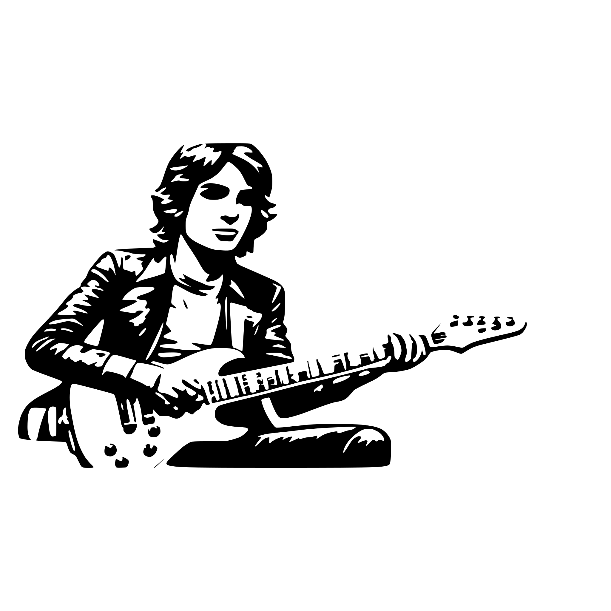 AI-generated SVG of a a man, playing an electric guitar, the comic style, front view AI-generated SVG of a a man, playing an electric guitar, the comic style, front view