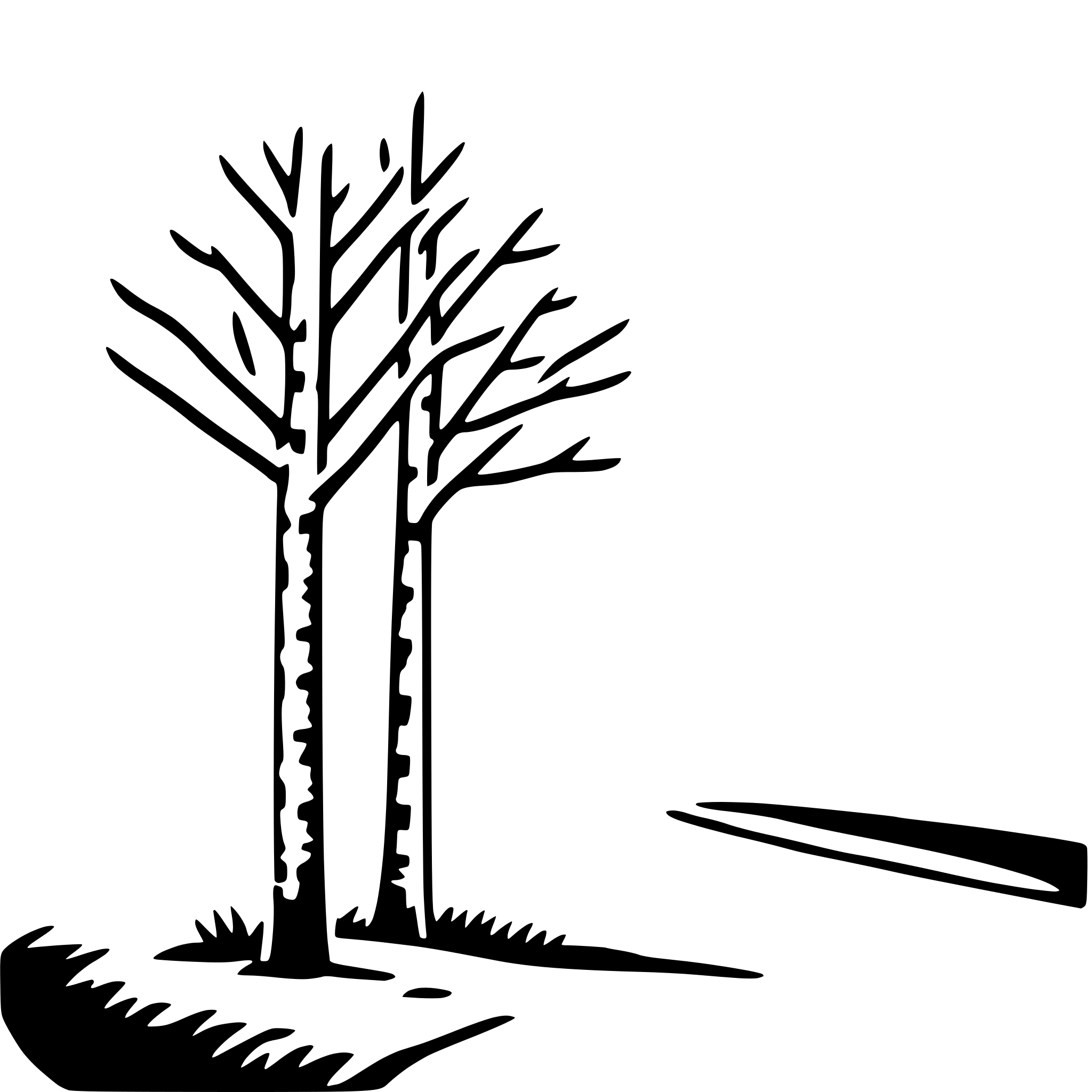 AI-generated SVG of a birch tree