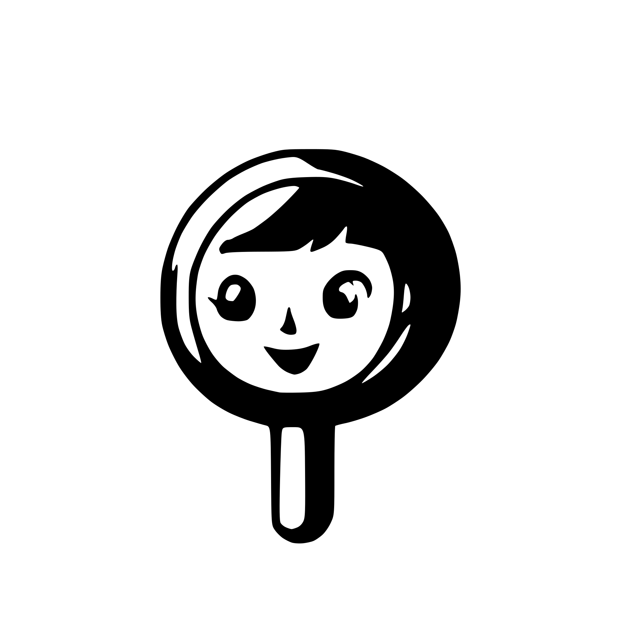 AI-generated SVG of a search icon, flat, for kids