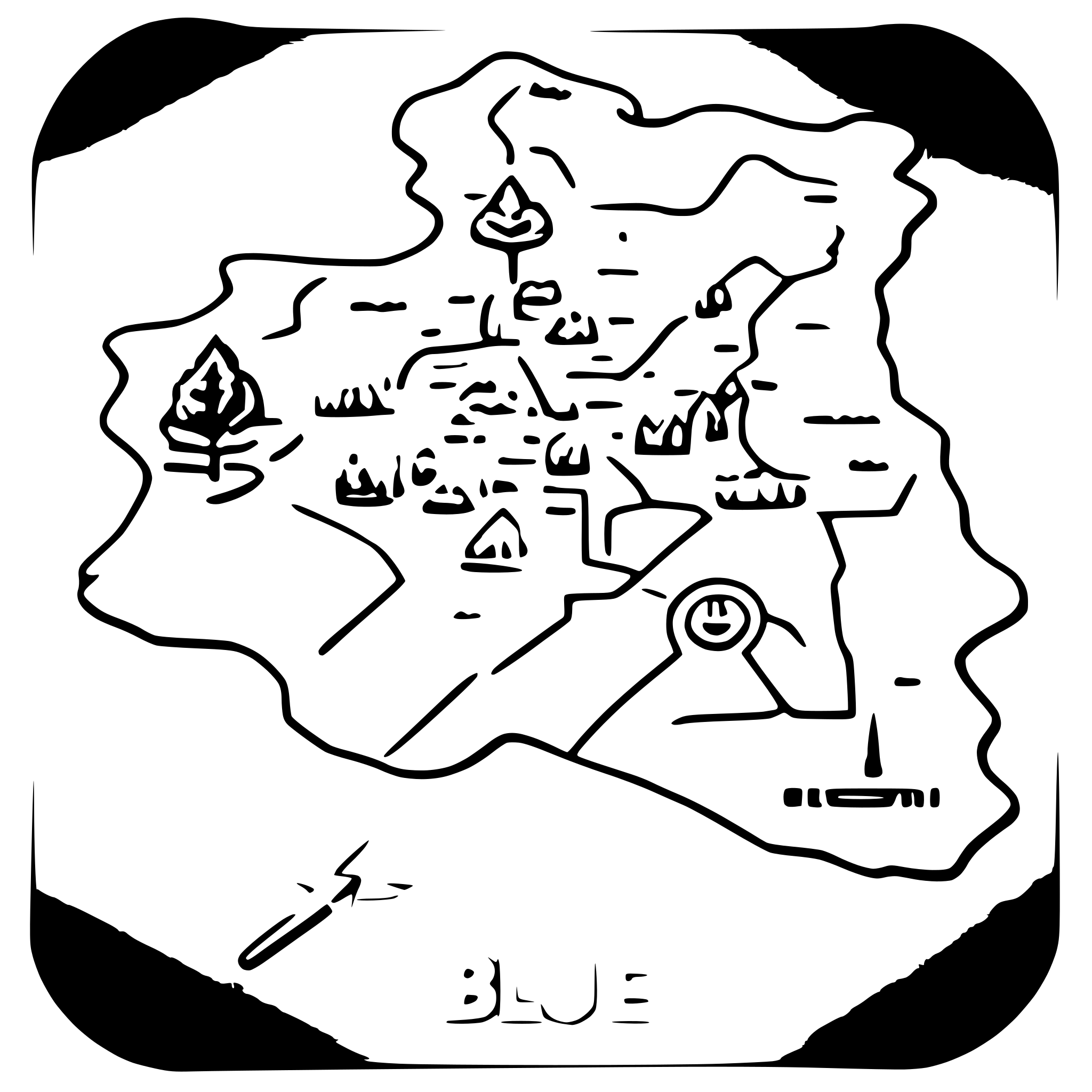 AI-generated SVG of 'blue marker map'