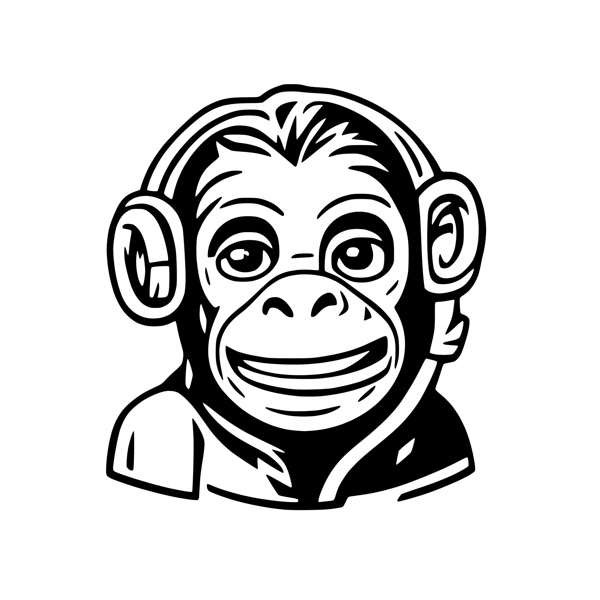 AI-generated SVG of a Orangutan with breathing tube in its nose