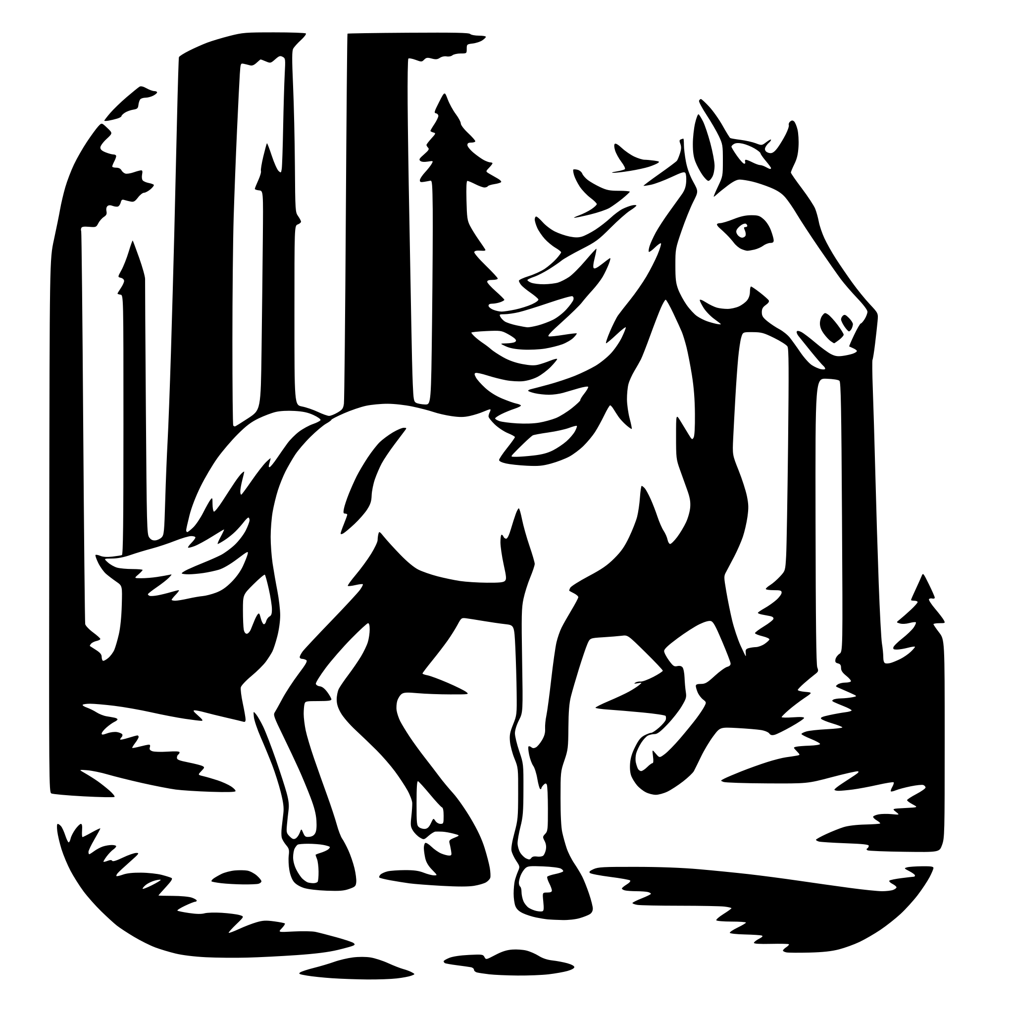 AI-generated SVG of 'pegasus in forest'