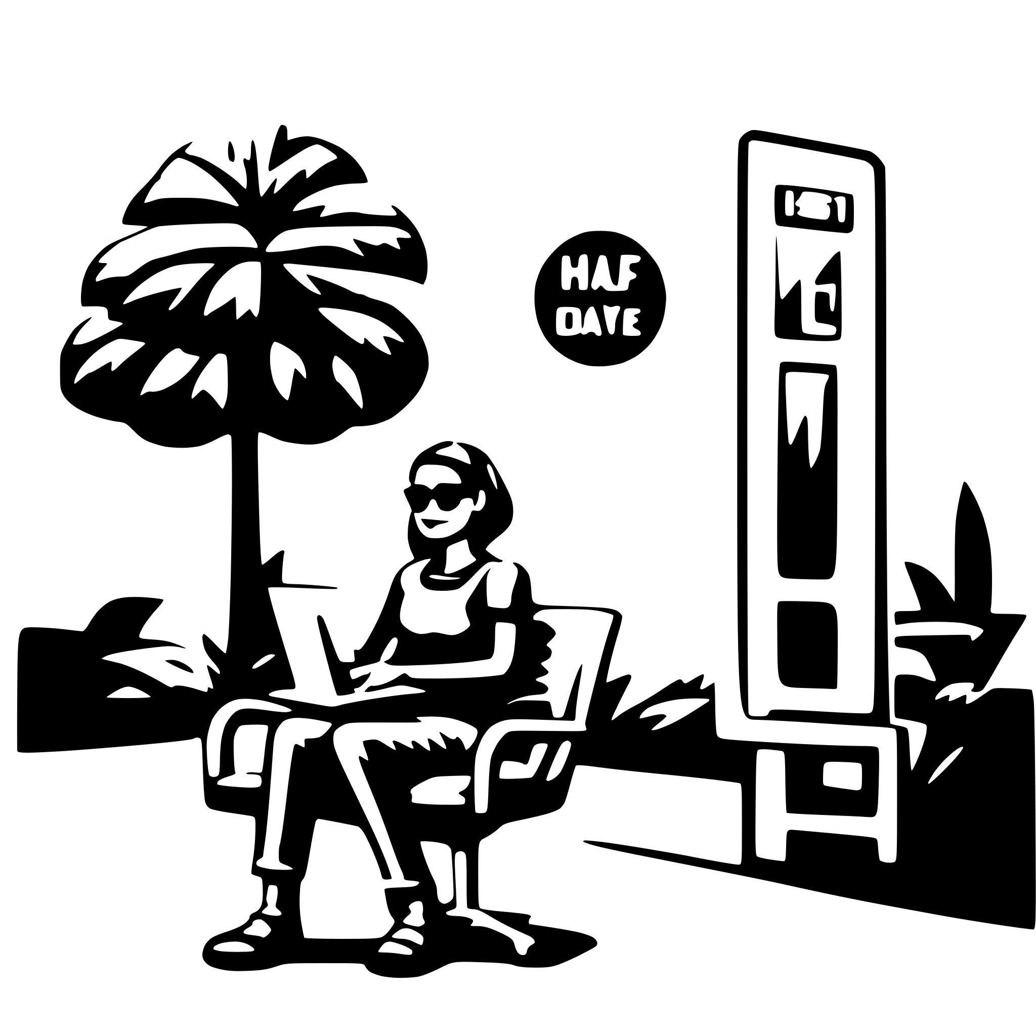 AI-generated SVG of a half day leave