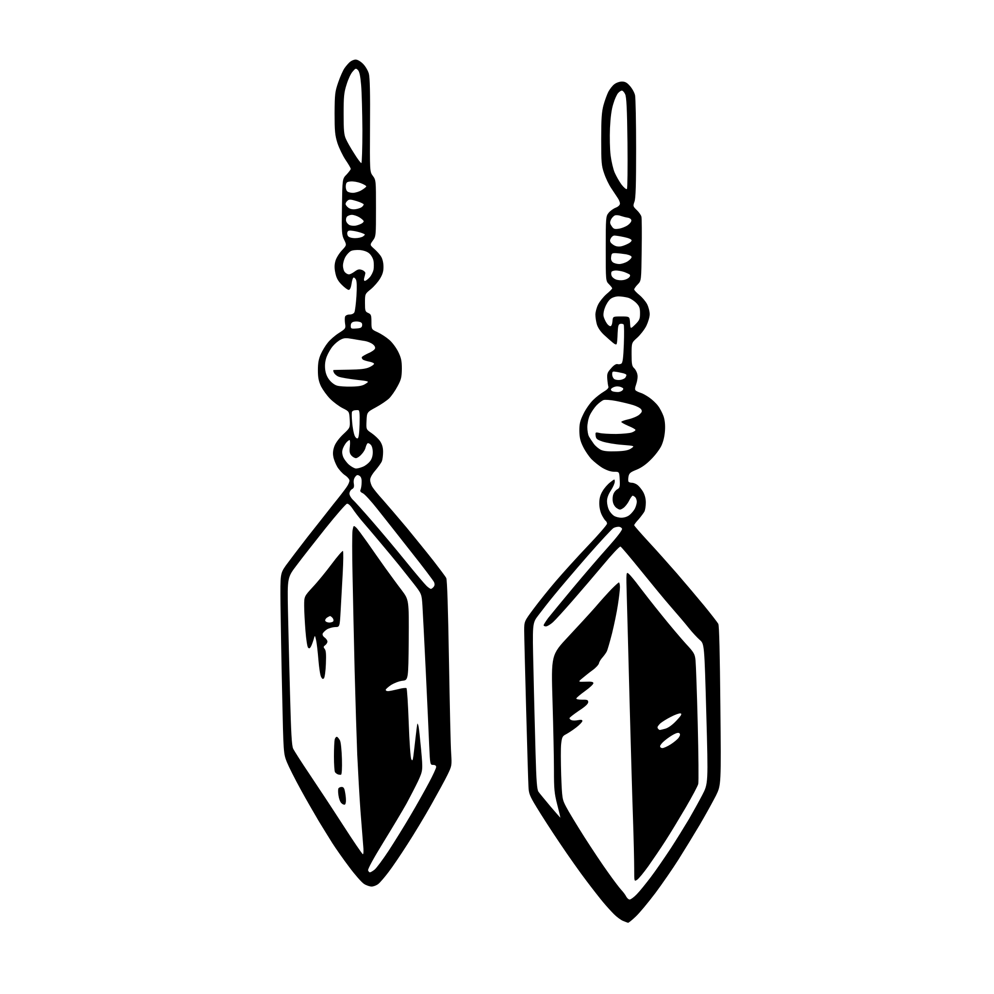 AI-generated SVG of a earrings