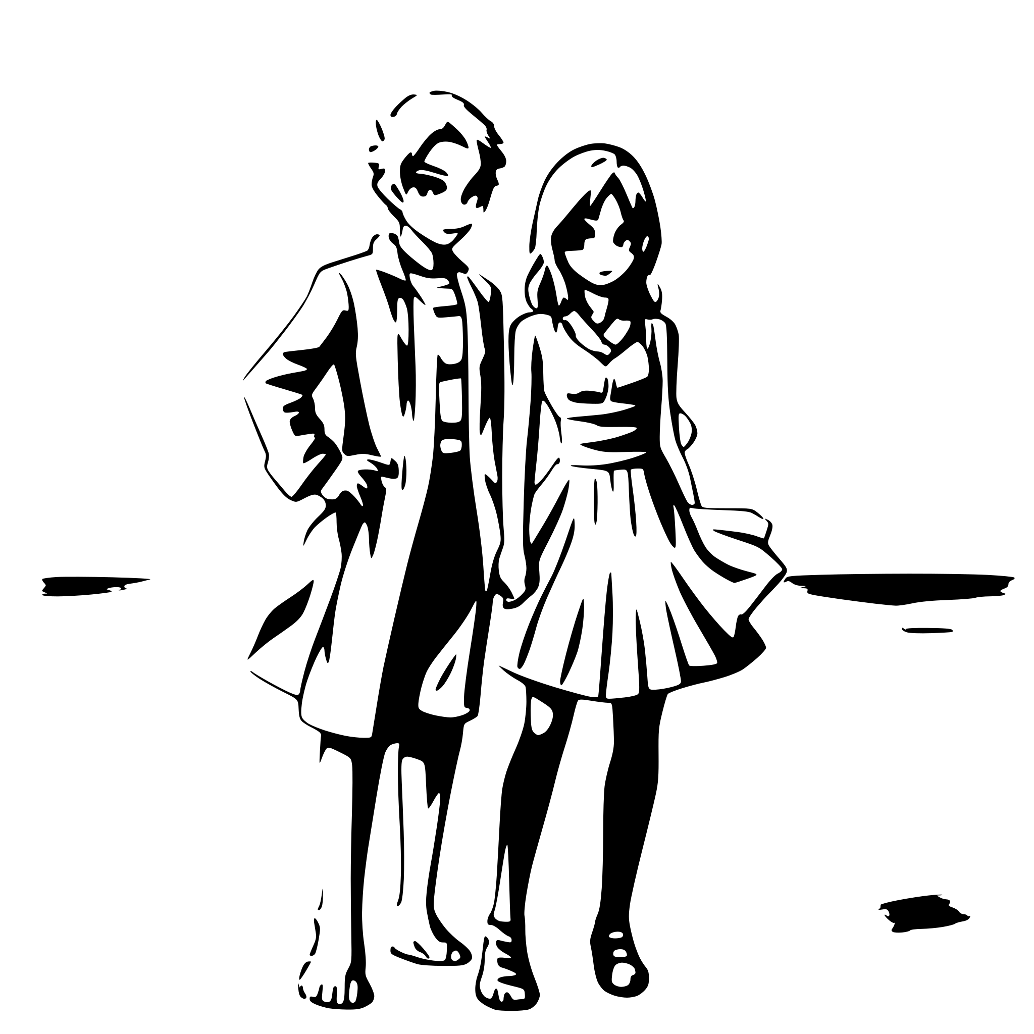 AI-generated SVG of a couple on beach