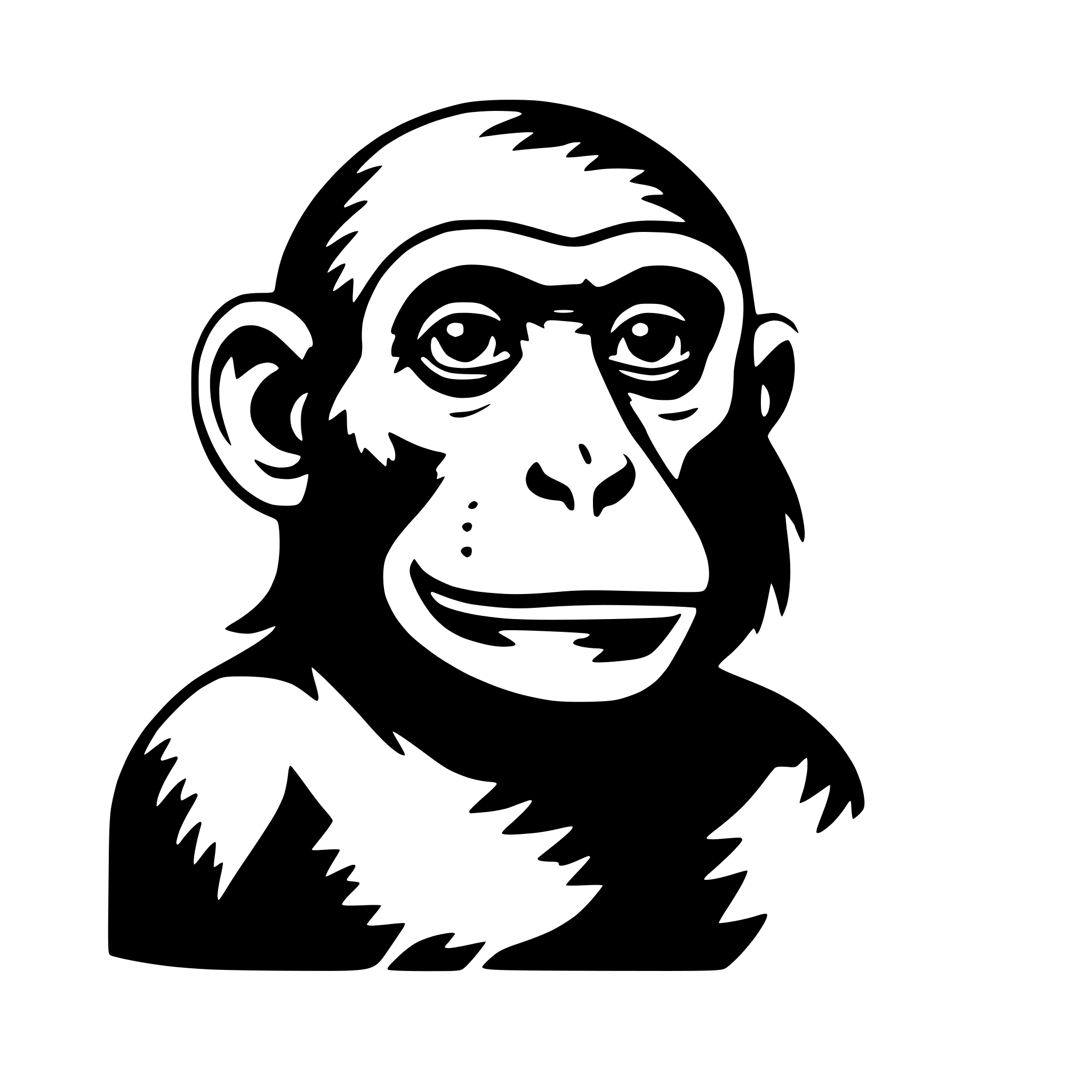 AI-generated SVG of a monkey