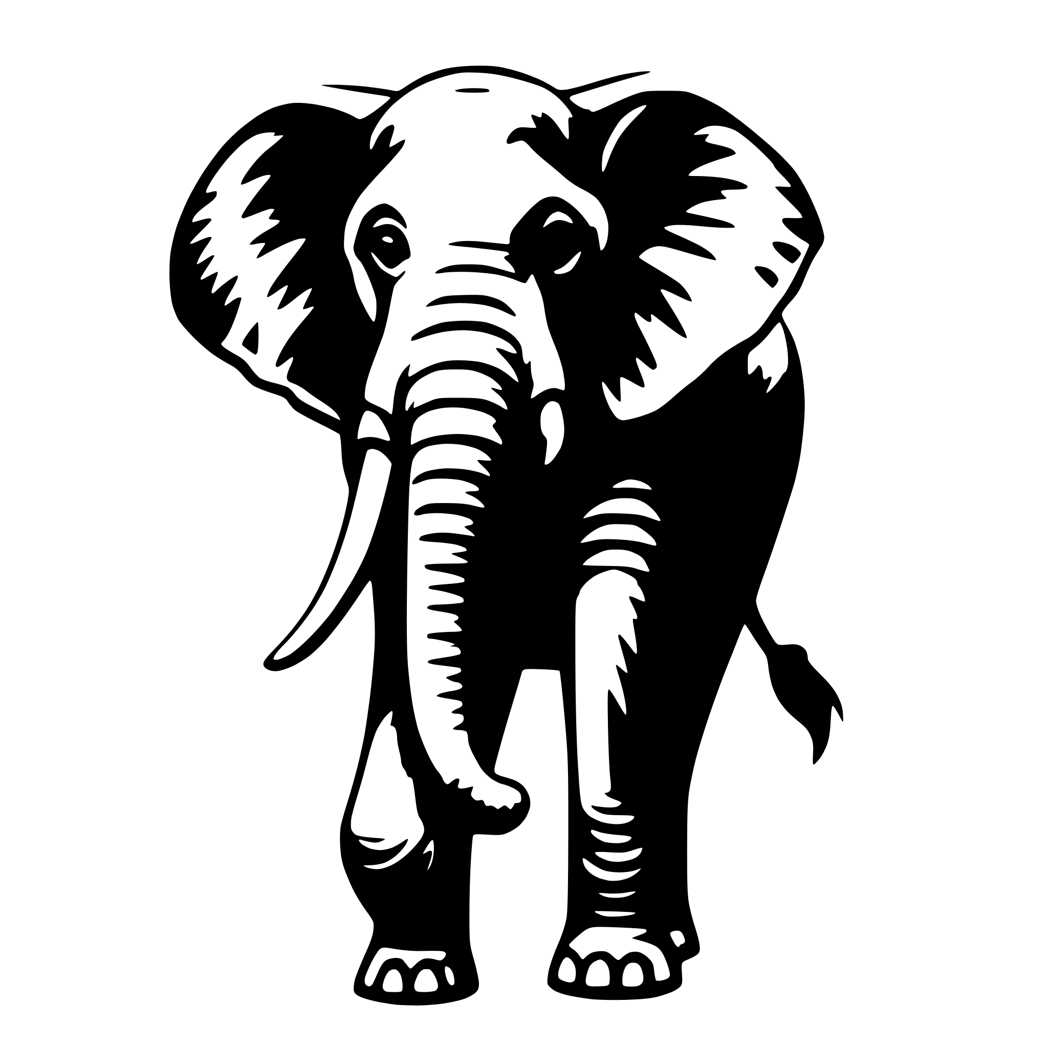 AI-generated SVG of 'elephant'