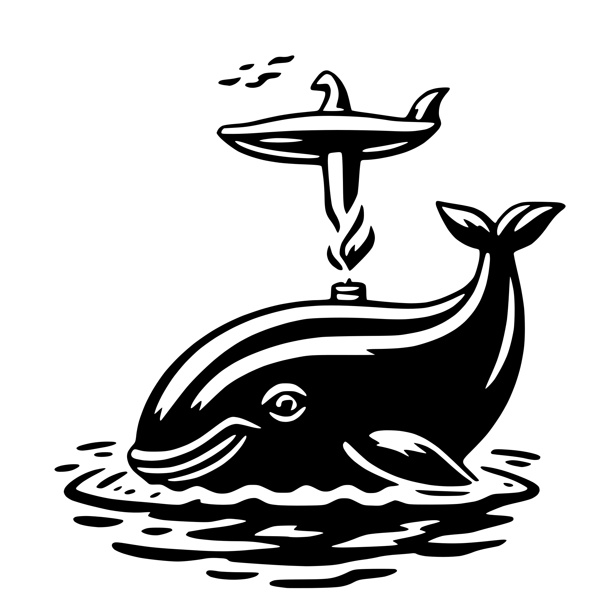 AI-generated SVG of 'whale with spout'