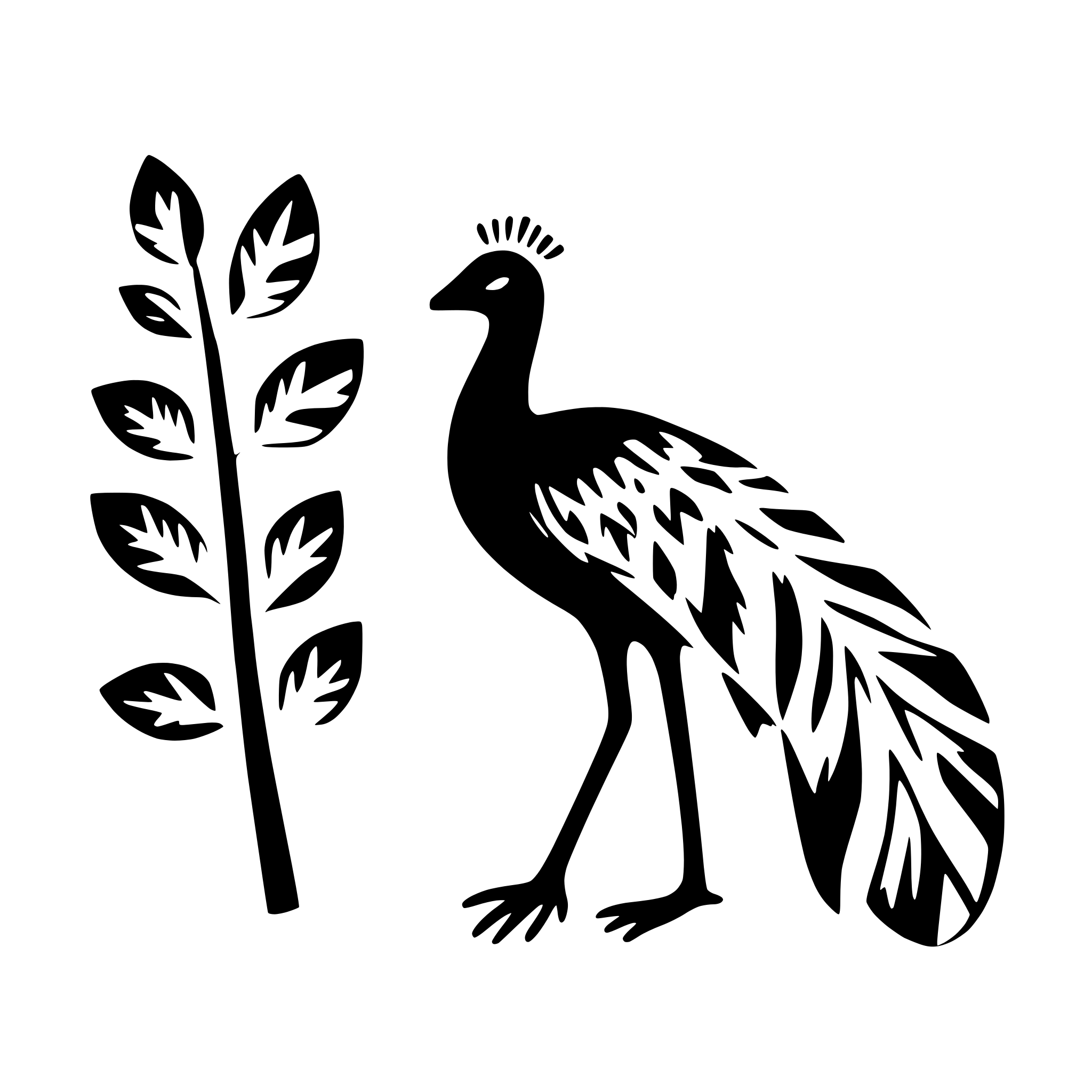 AI-generated SVG of 'peacock spreading its feathers'