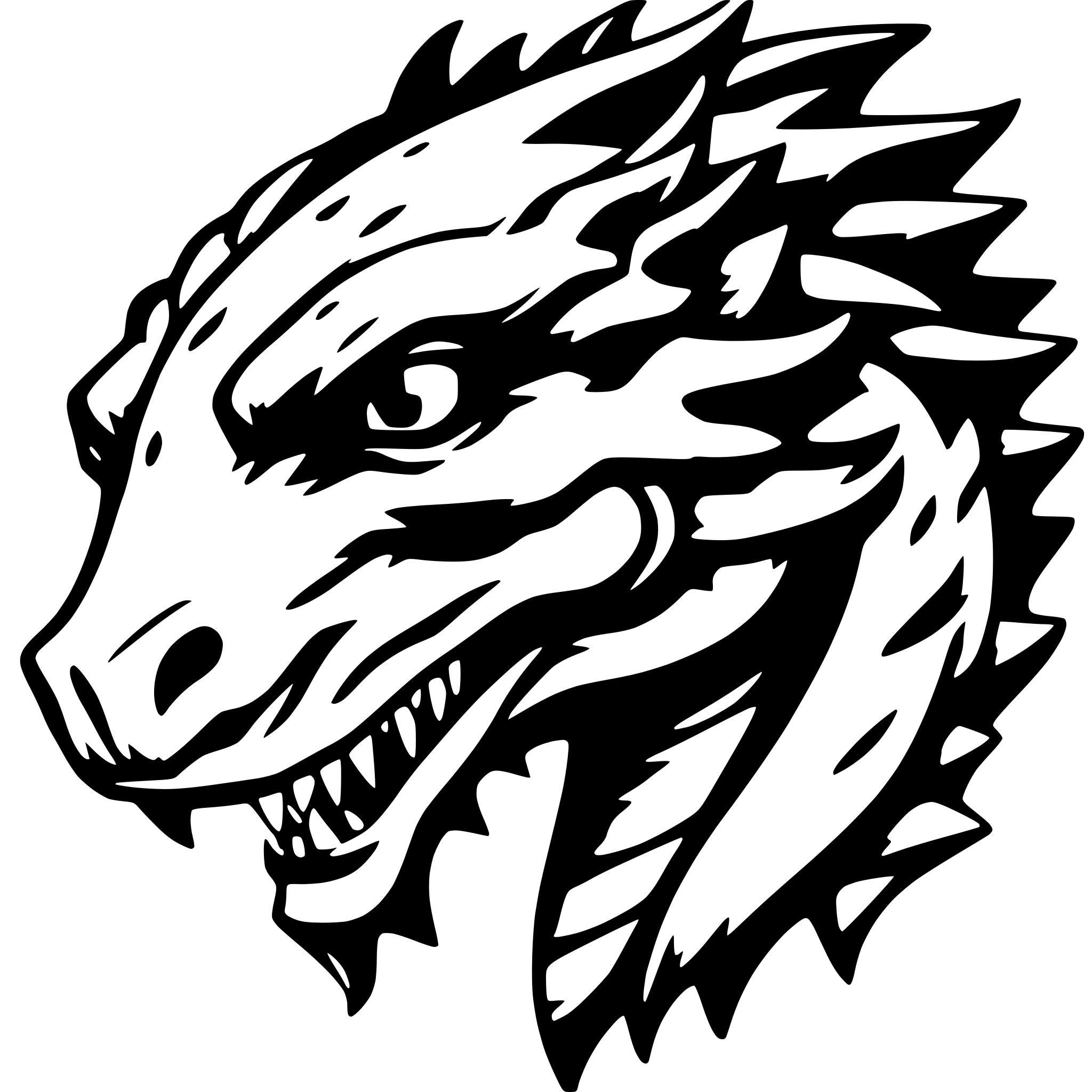 AI-generated SVG of 'dragon head'