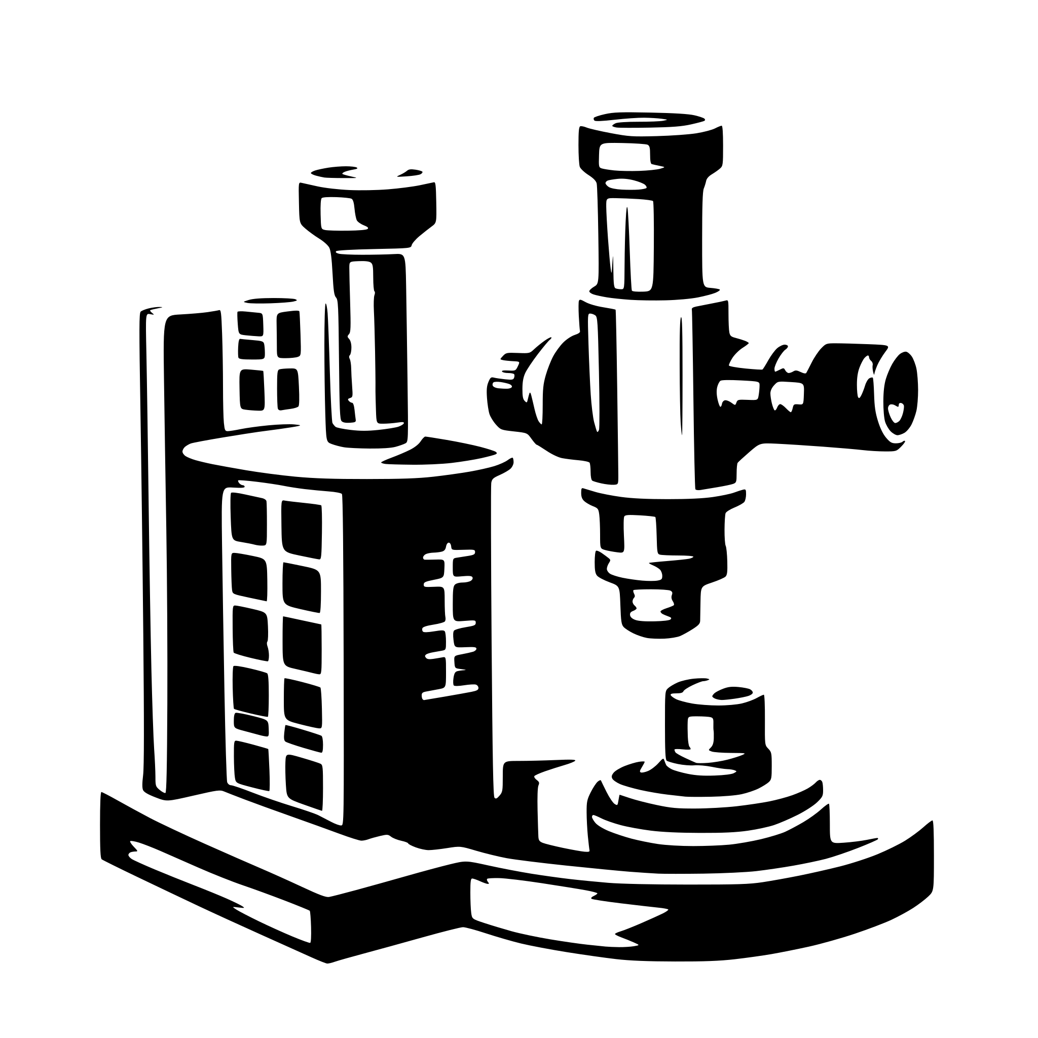 AI-generated SVG of a Microscope with bar chart