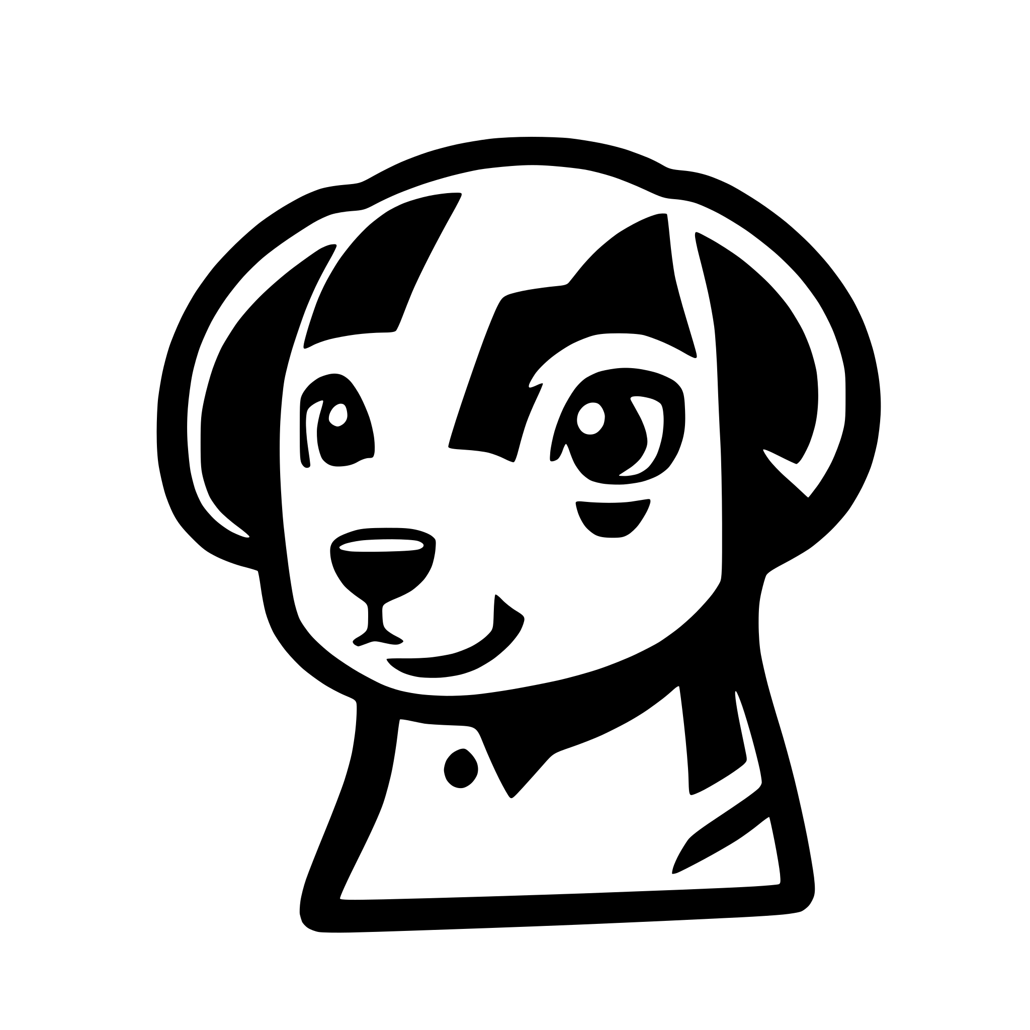 AI-generated SVG of a A simple colurful avatar of a dog, simple icon avatar