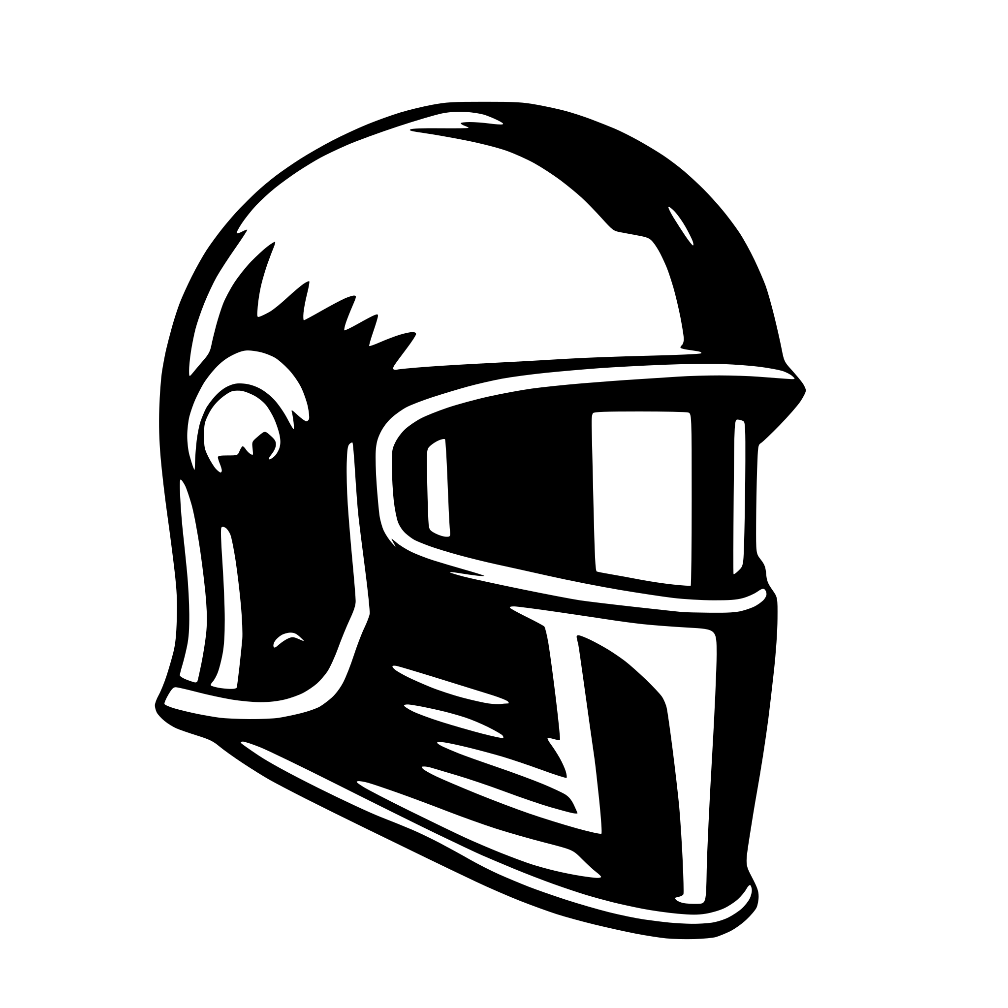 AI-generated SVG of 'Helmet vector art, flat style illustration'