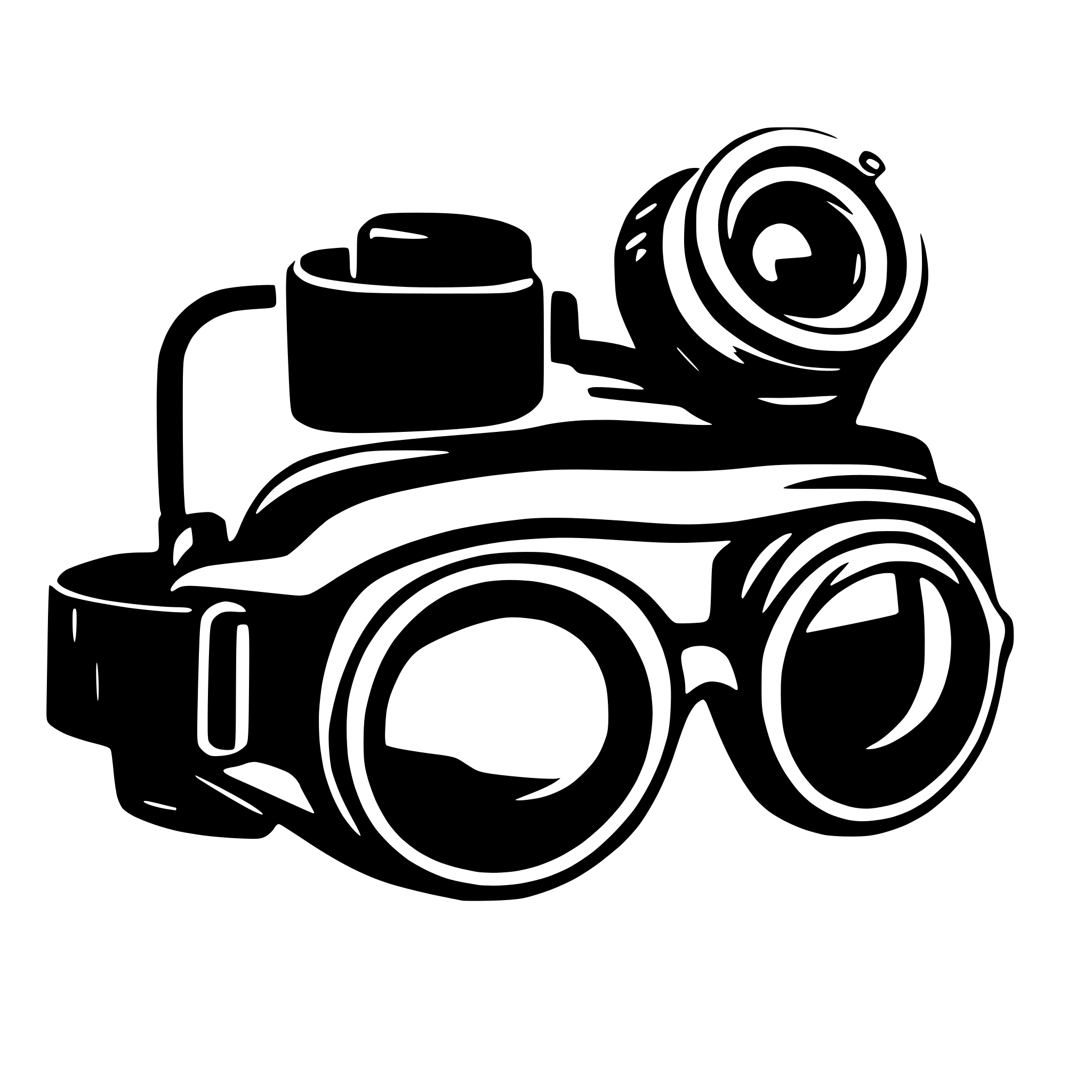 AI-generated SVG of 'dirt bike goggles and cameras'